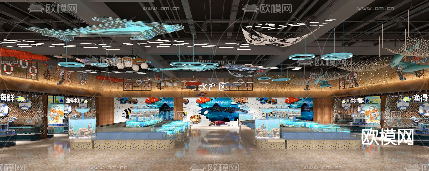 农贸市场 菜市场3d模型下载