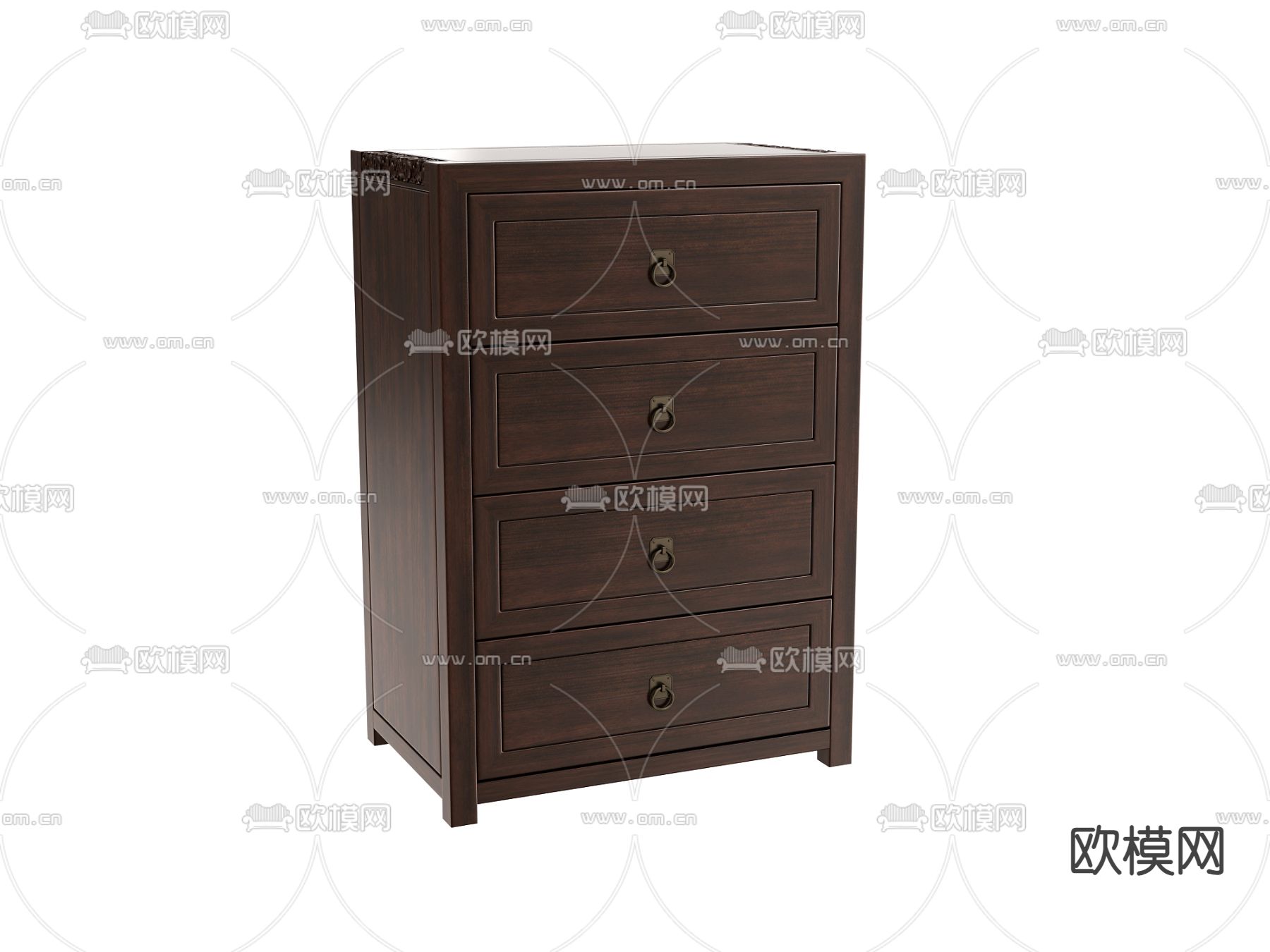 新中式斗柜 边柜3d模型下载