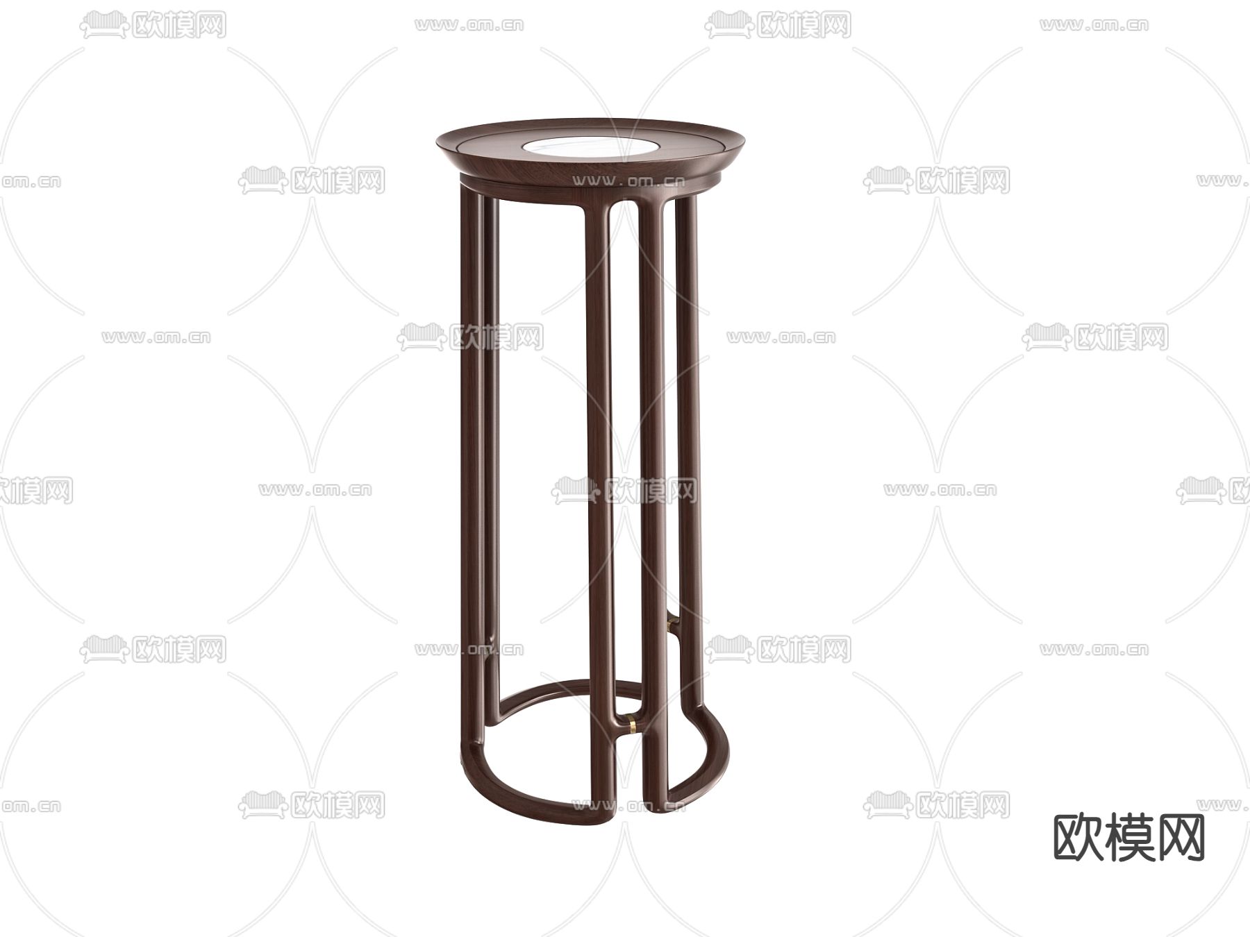 实木置物架 花架3d模型下载