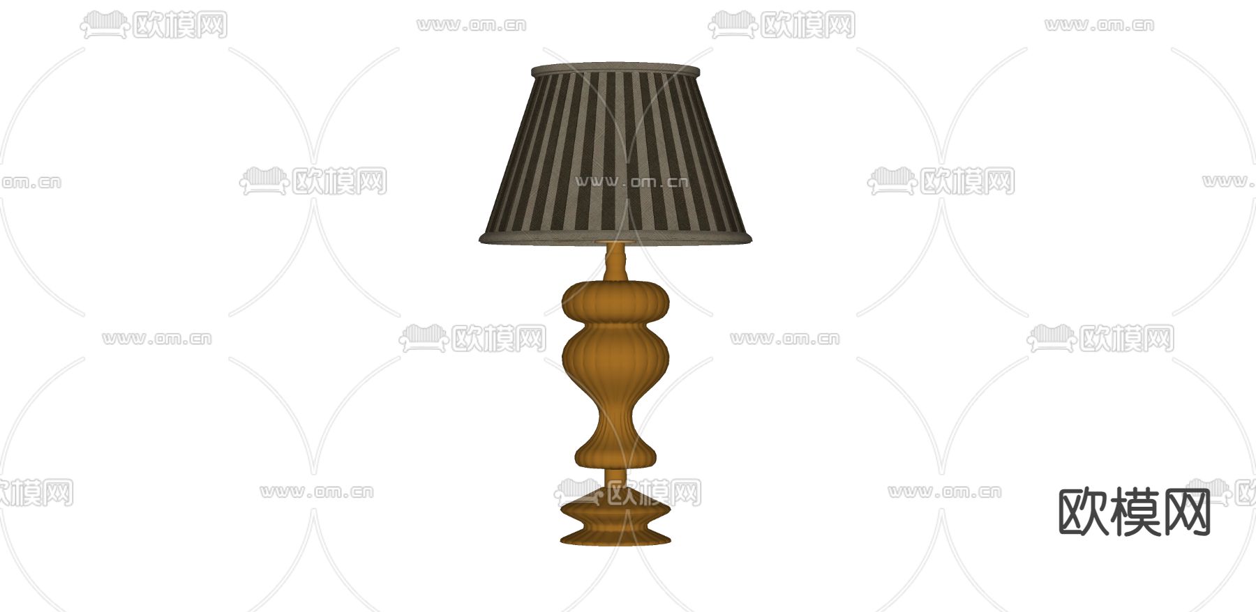 现代台灯su模型下载（渲染图1）