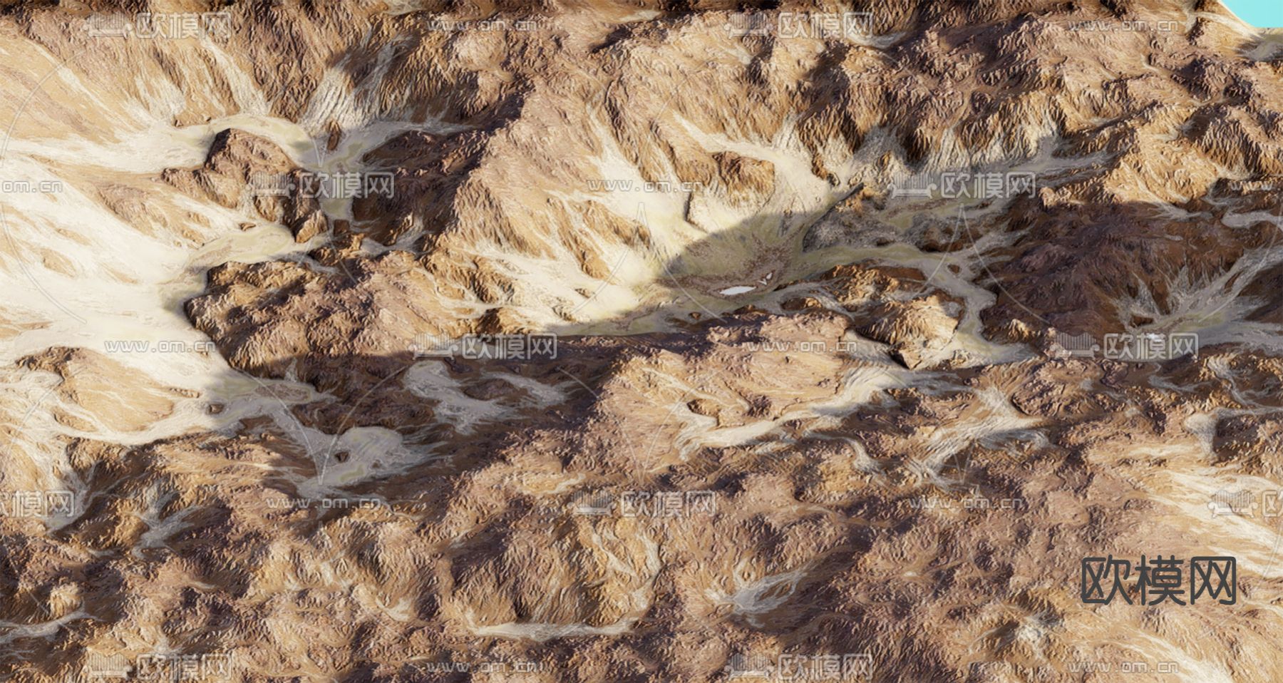 火山 山脉 山地3d模型下载（渲染图2）