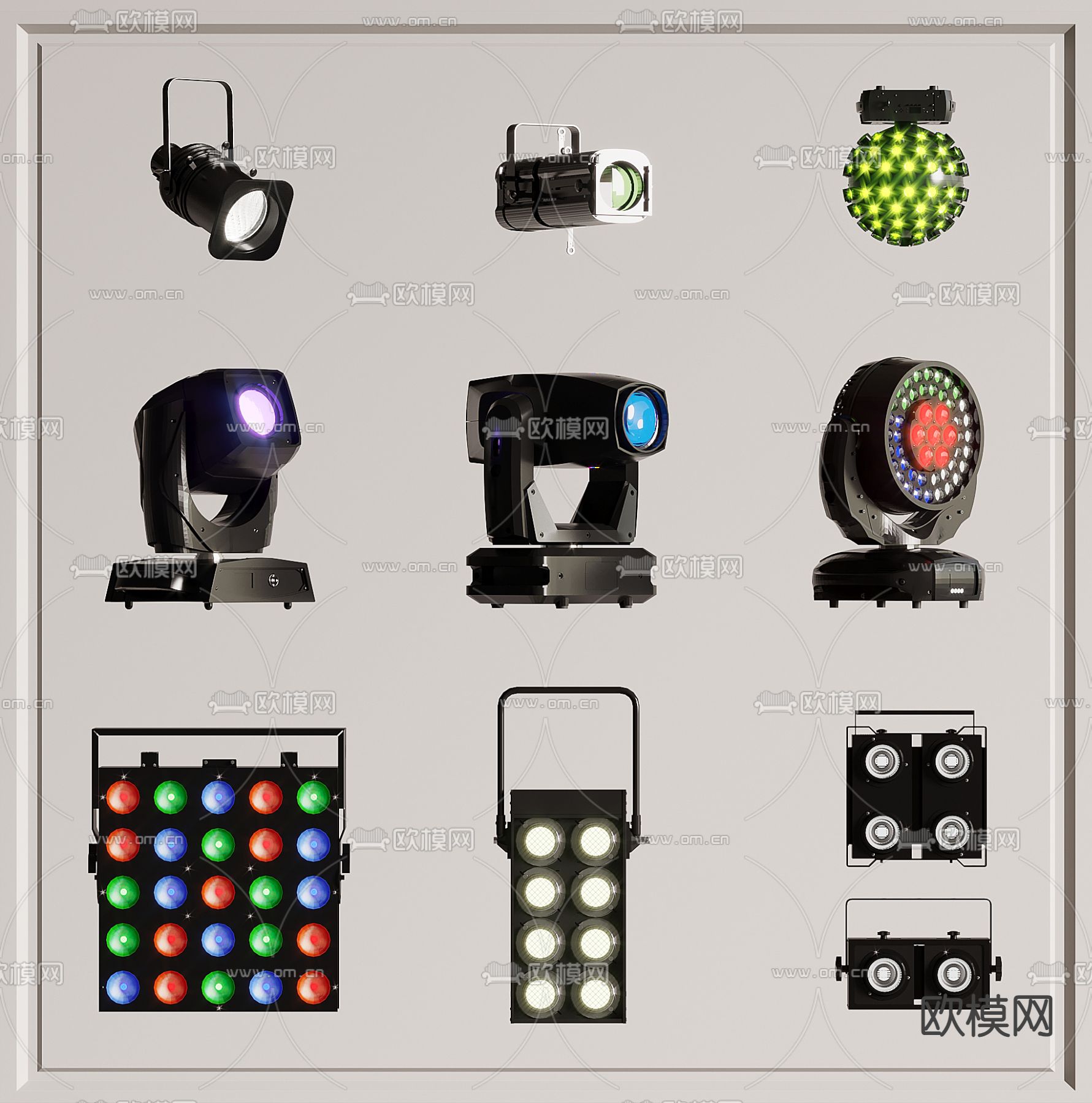 舞台灯 射灯3d模型下载