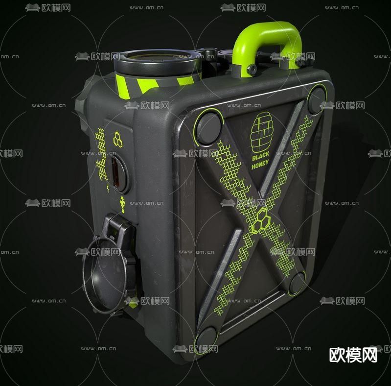 工业风音响 便携式扬声器3d模型下载（渲染图1）