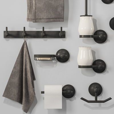  毛巾架 毛巾 肥皂 肥皂架su模型 