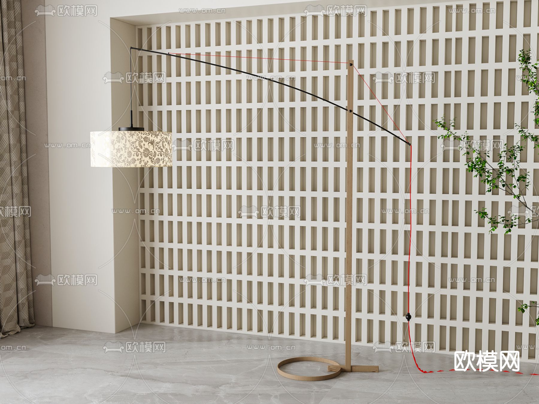 北欧落地灯3d模型下载