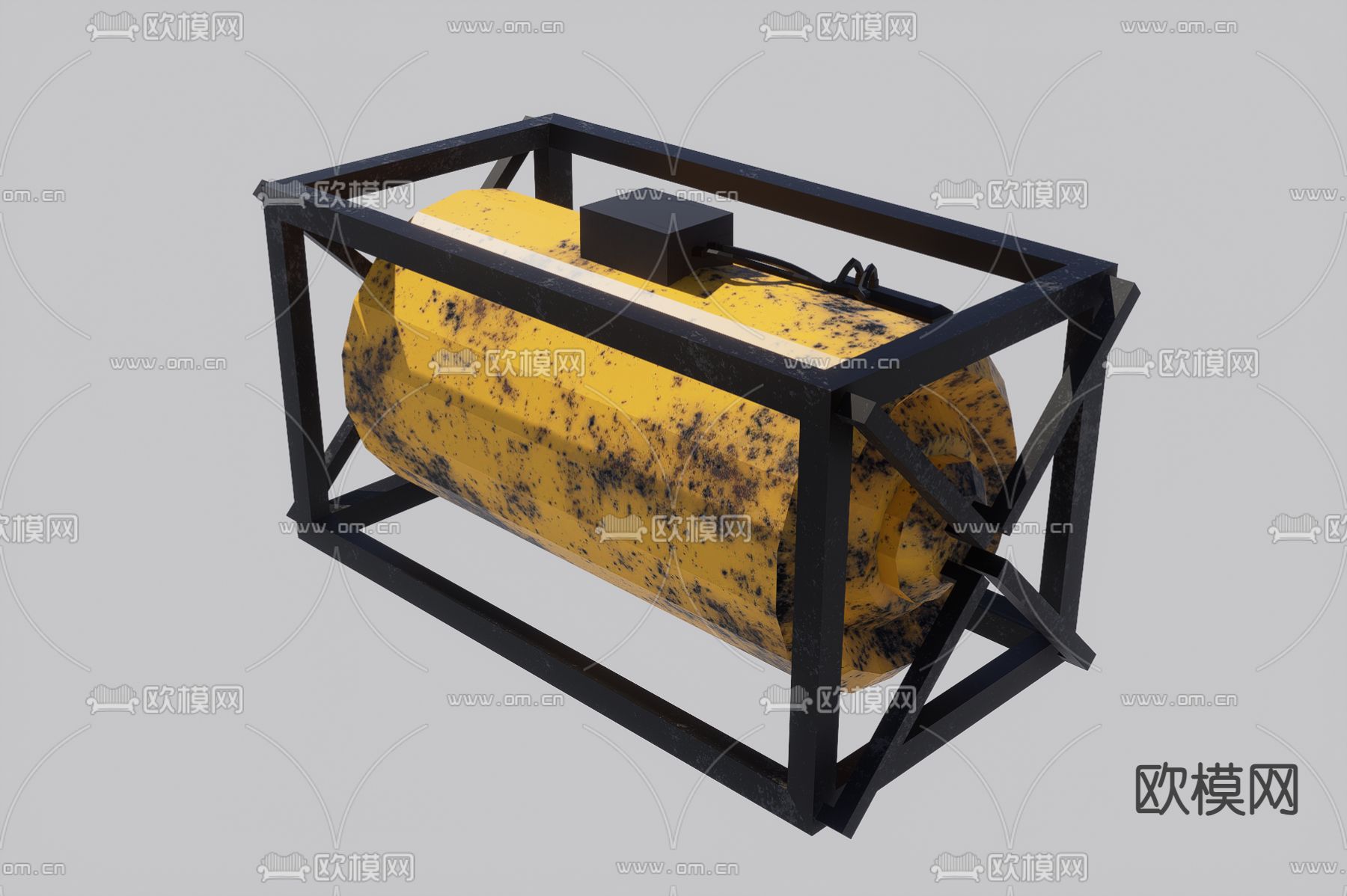 工业设备 小型气罐 储气罐3d模型下载（渲染图3）