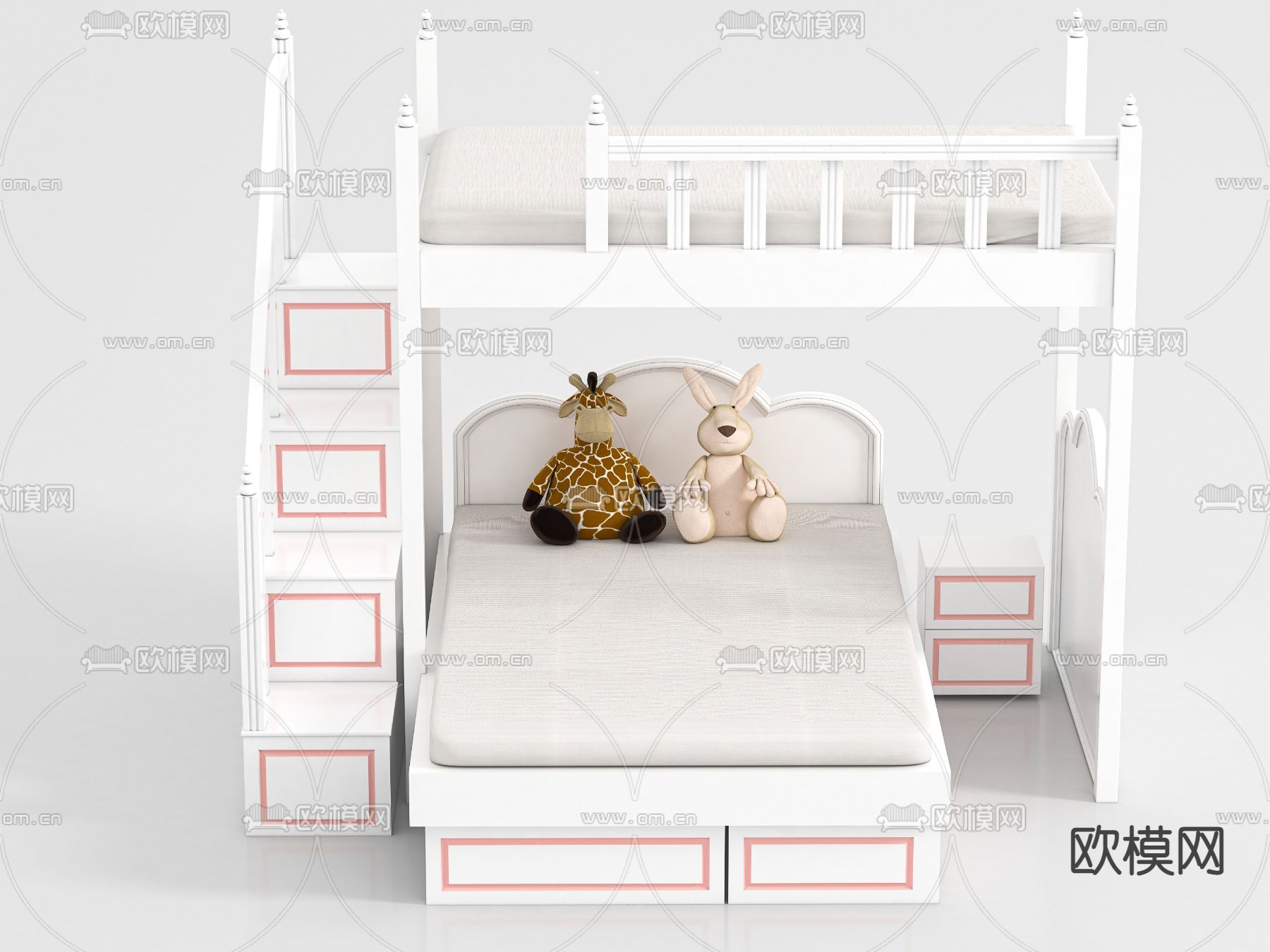 上下床 上下铺3d模型下载