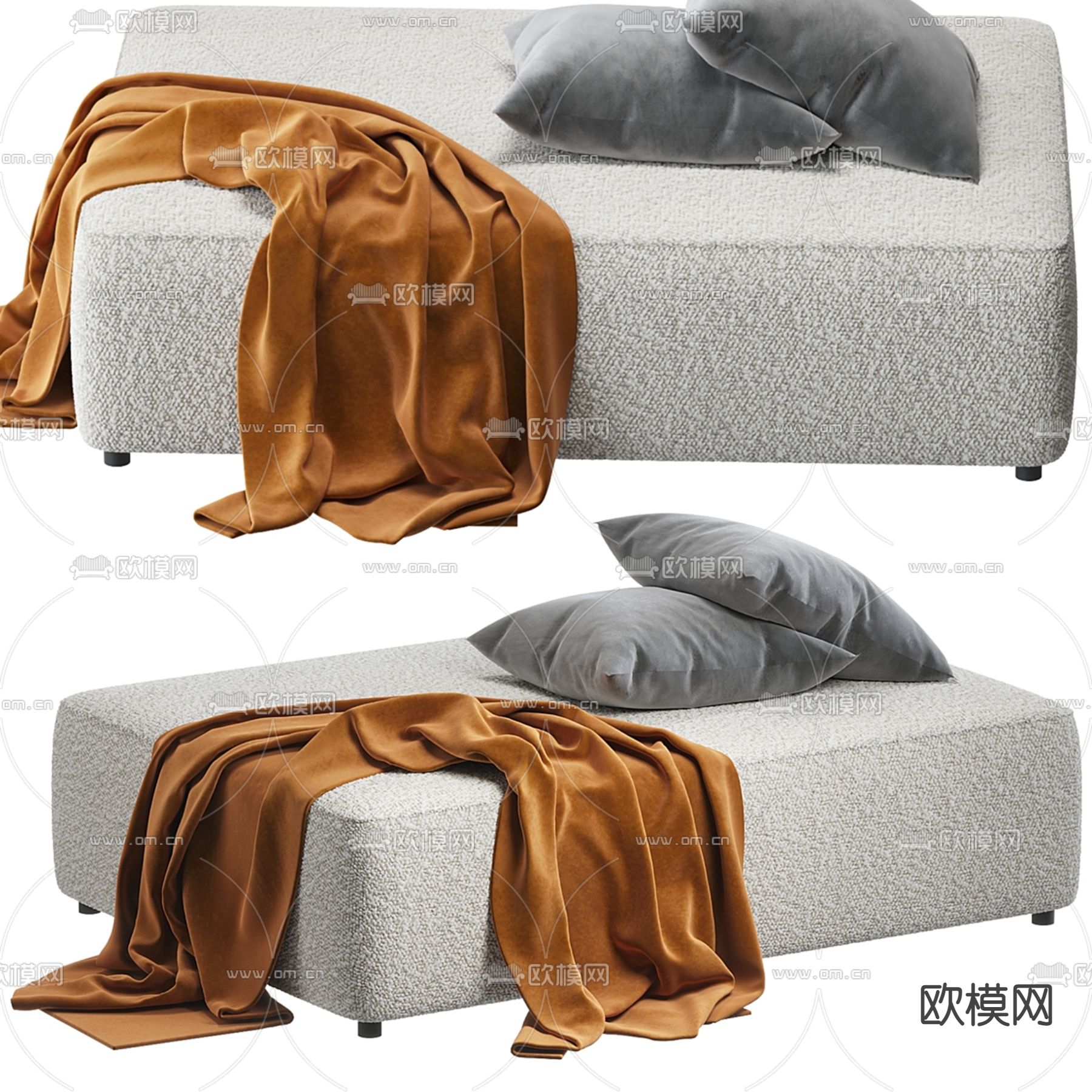 休闲沙发 沙发凳3d模型下载