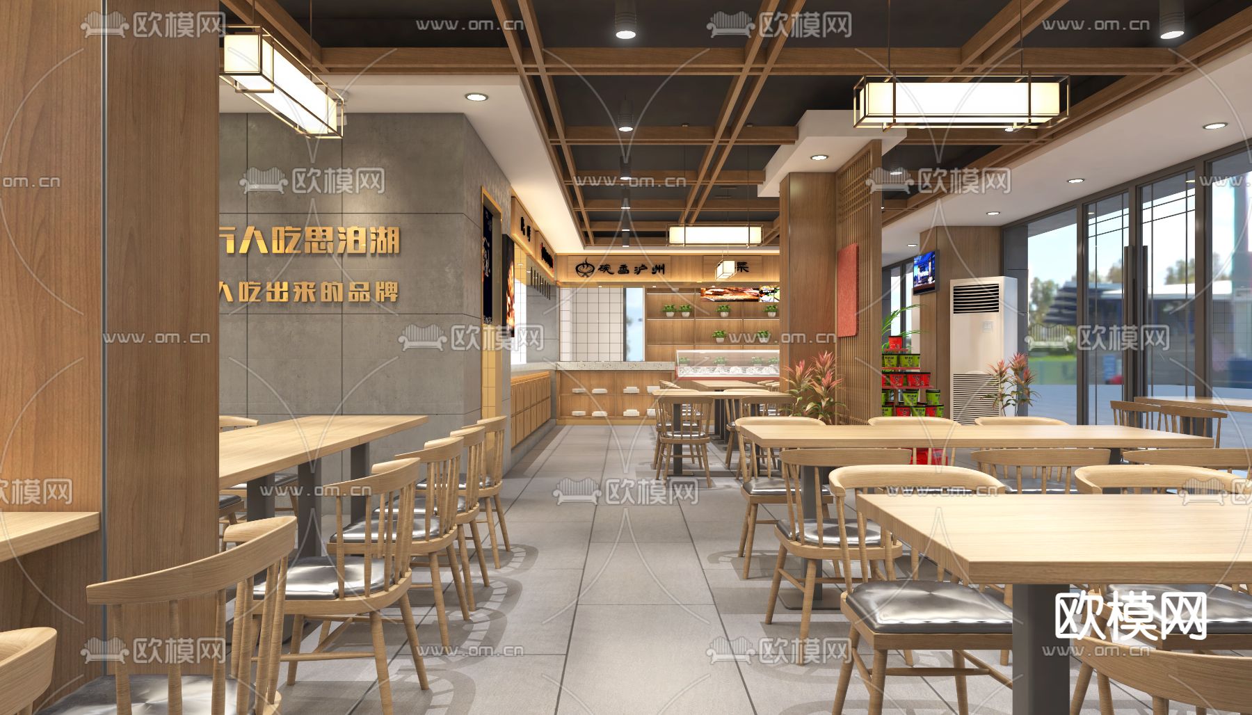 兰州拉面馆3d模型下载（渲染图1）