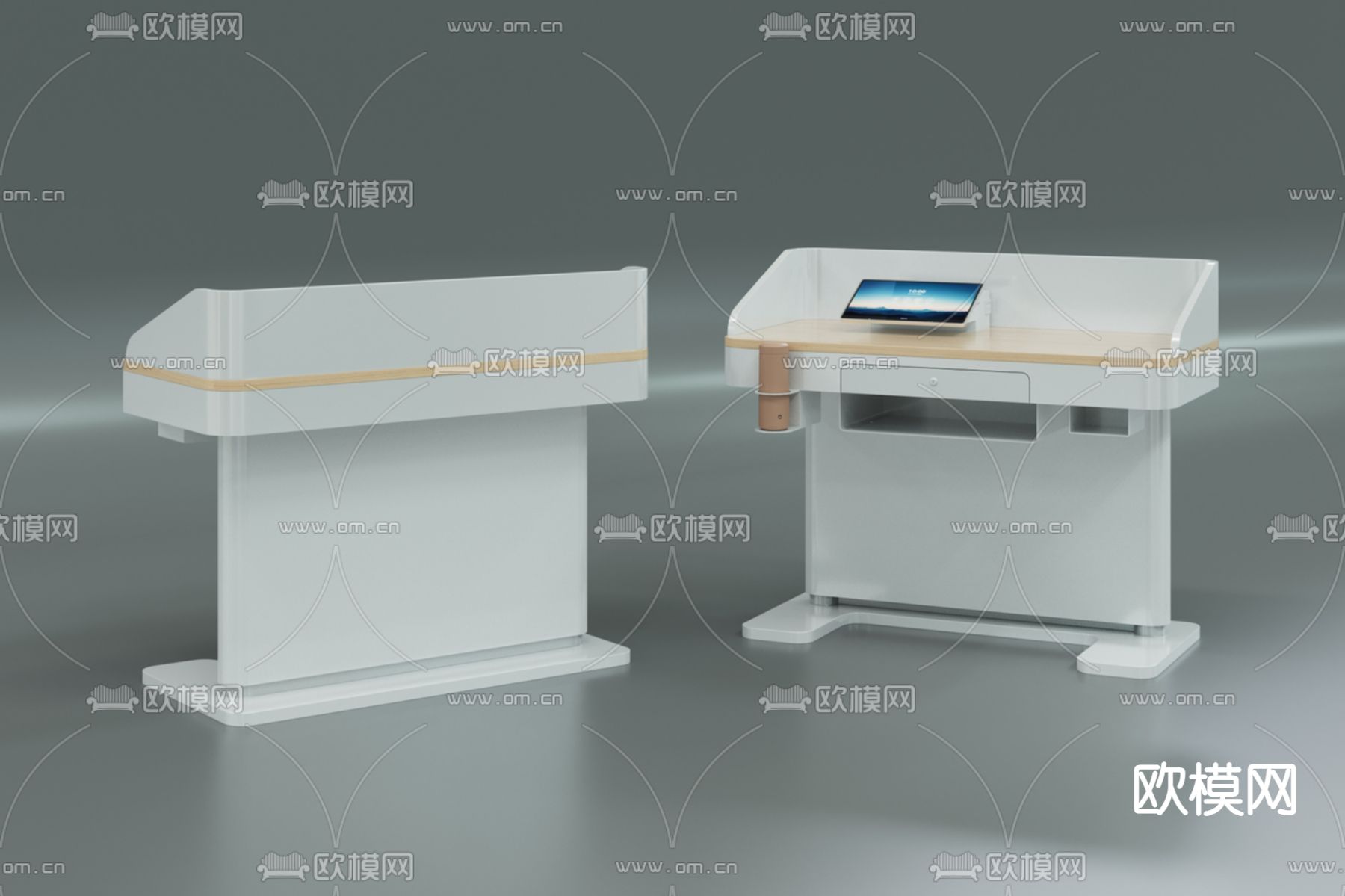 演讲台 会议桌 讲桌 教师桌椅3d模型下载