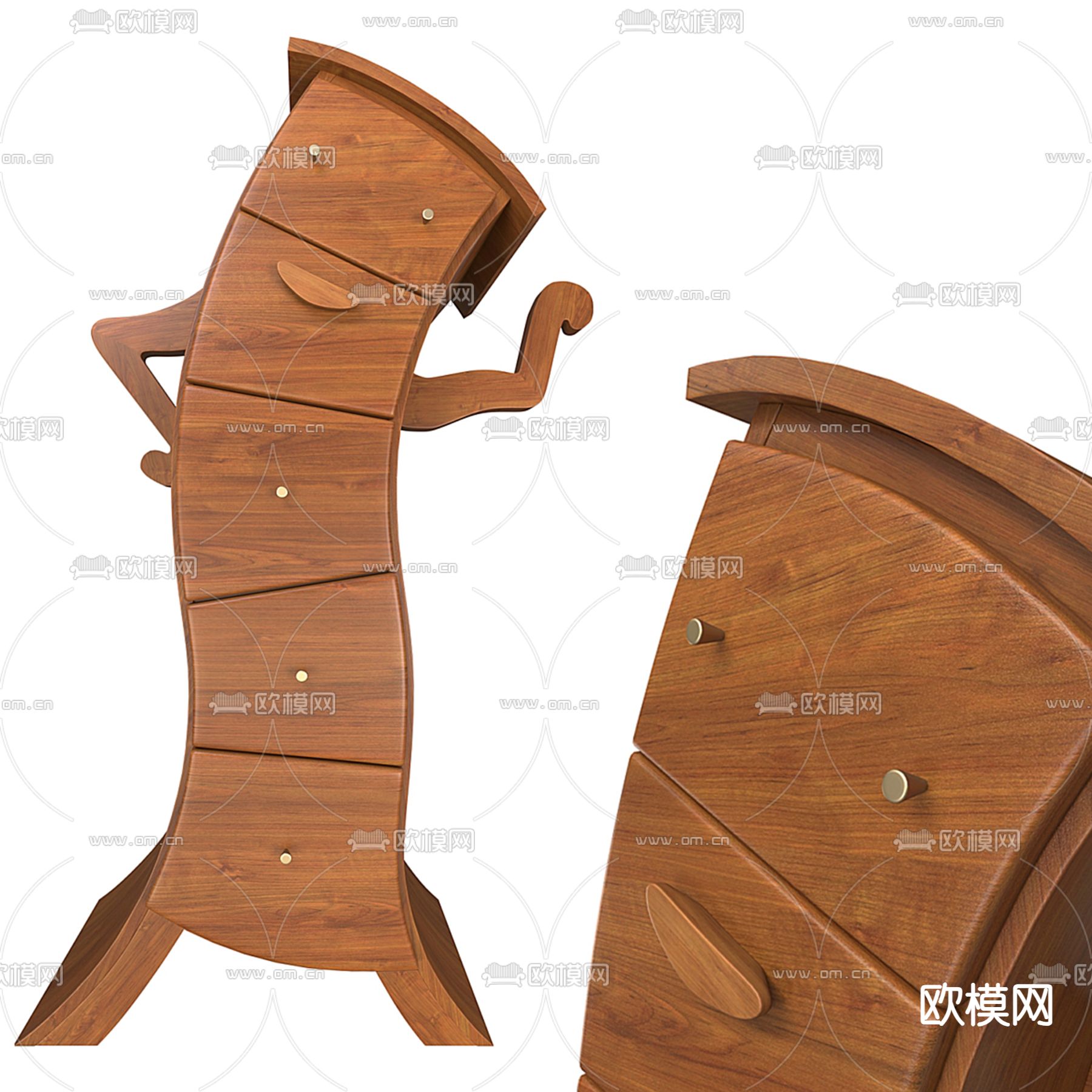 北欧斗柜 卡通装饰柜3d模型下载