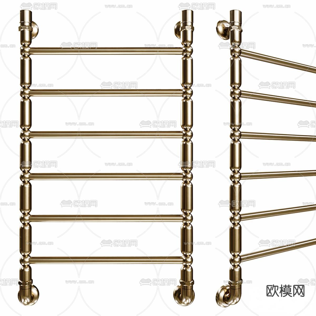 轻奢毛巾架 电热毛巾架3d模型下载