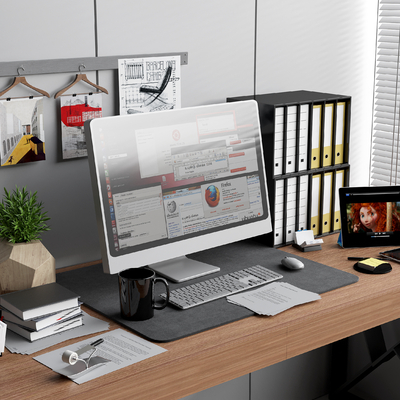  电脑 文具 键盘 文件归纳夹su模型 