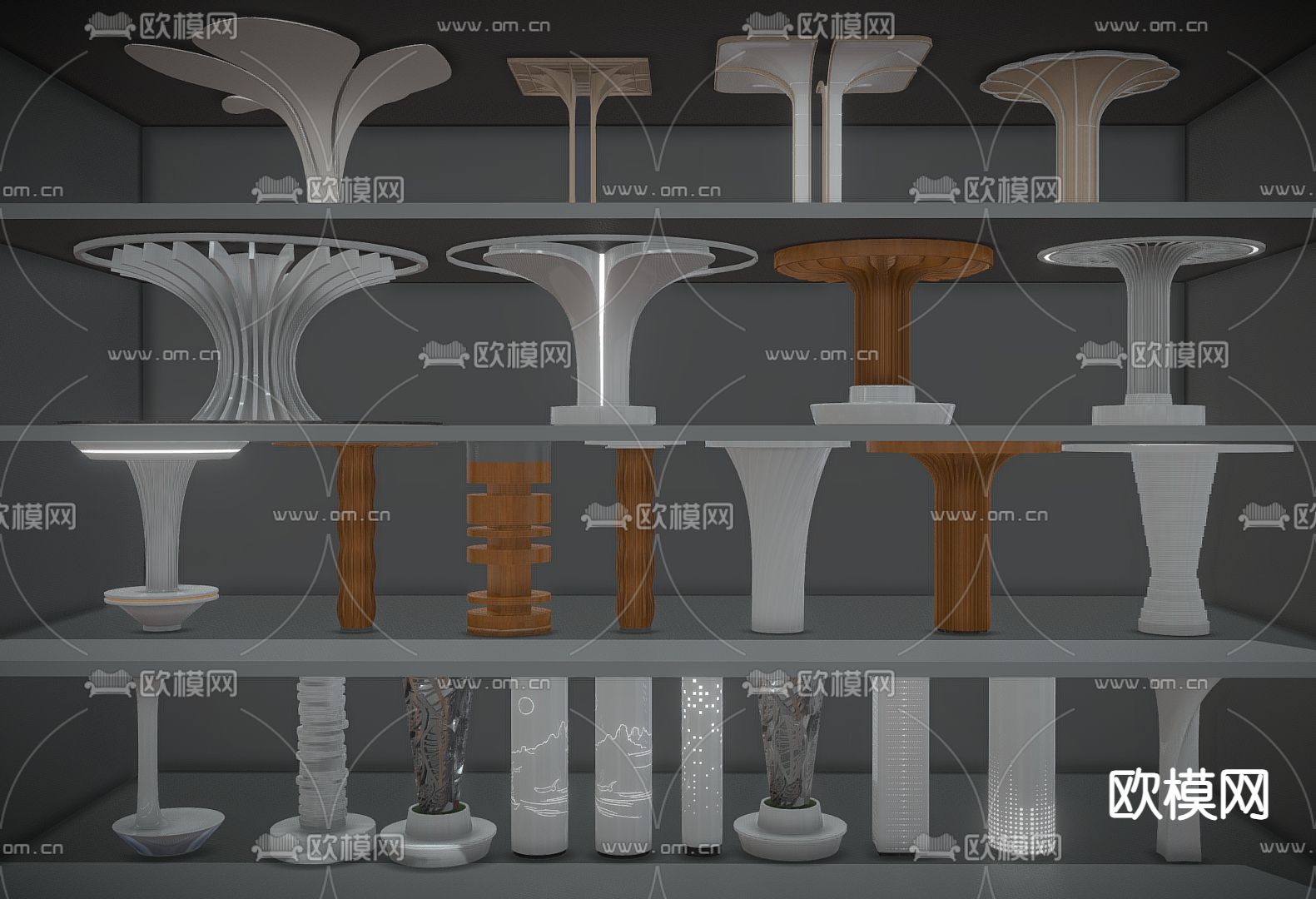 异形柱子 装饰柱 异形柱 造型柱3d模型下载