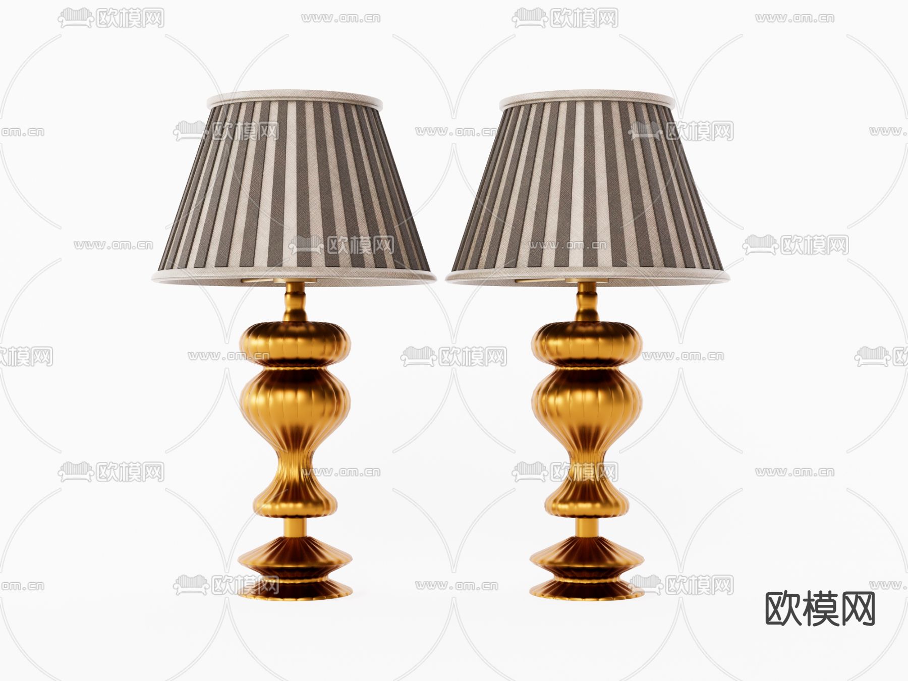 现代台灯su模型下载（渲染图2）