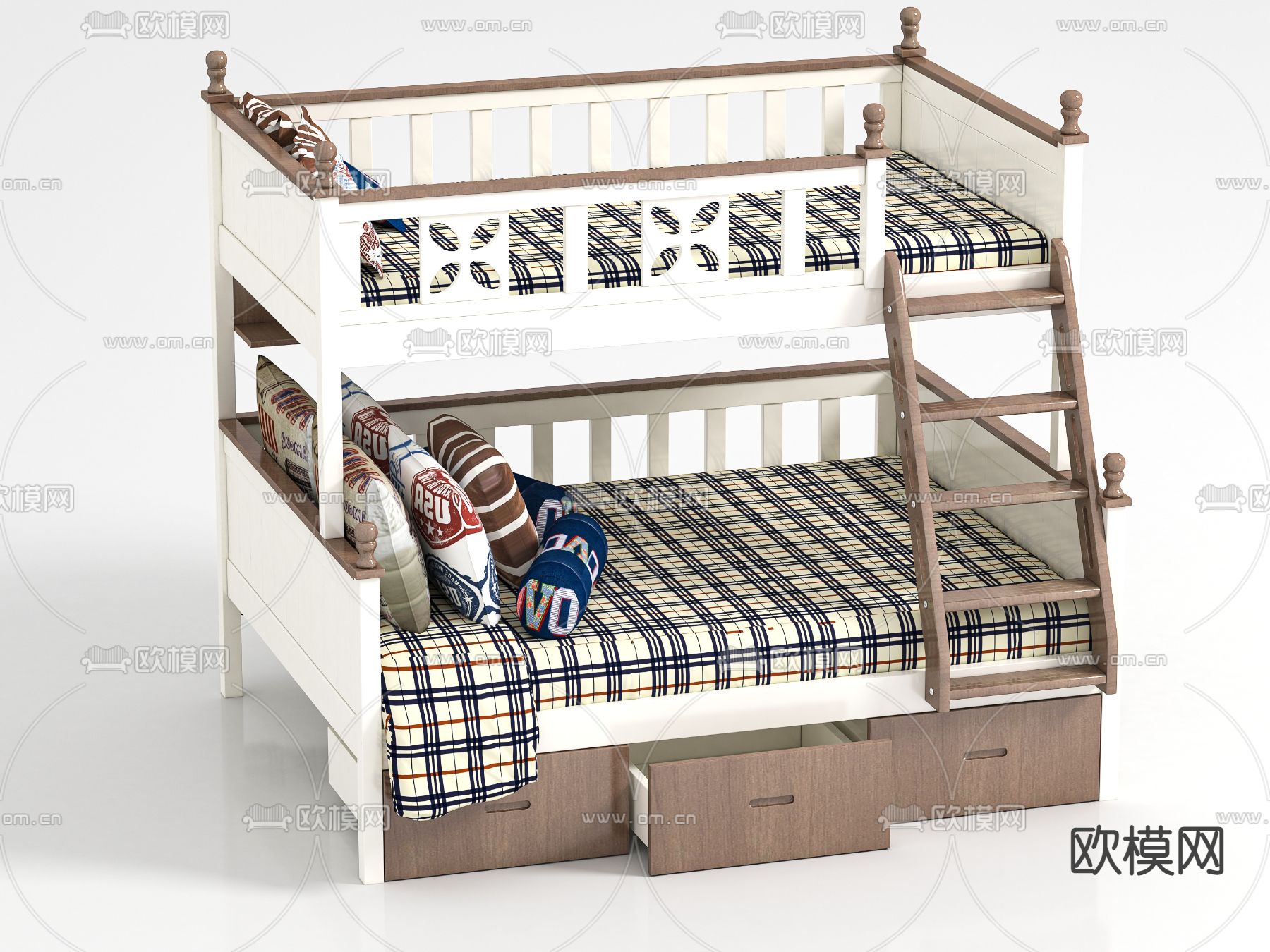 上下床 上下铺3d模型下载