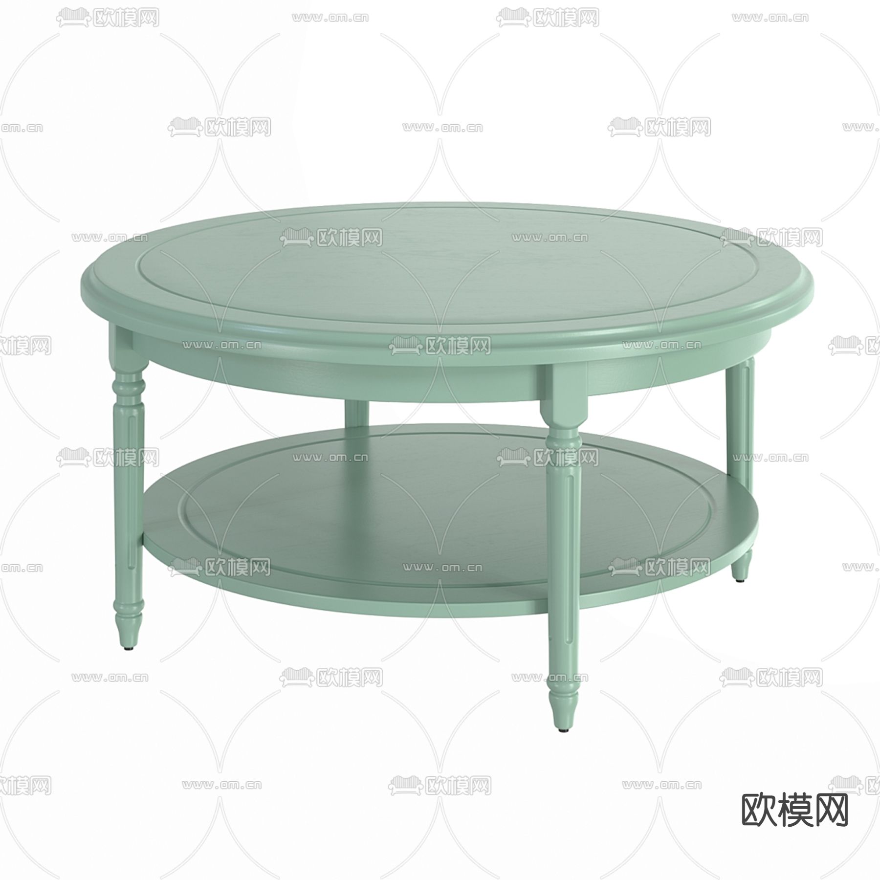 La Redoute 简欧茶几 圆形茶几3d模型下载