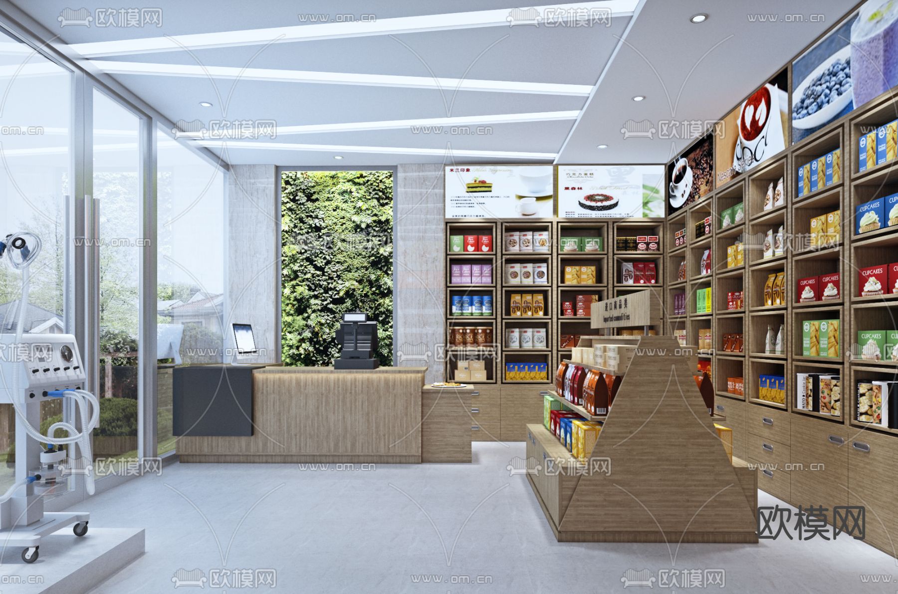 现代超市 便利店3d模型下载（渲染图1）