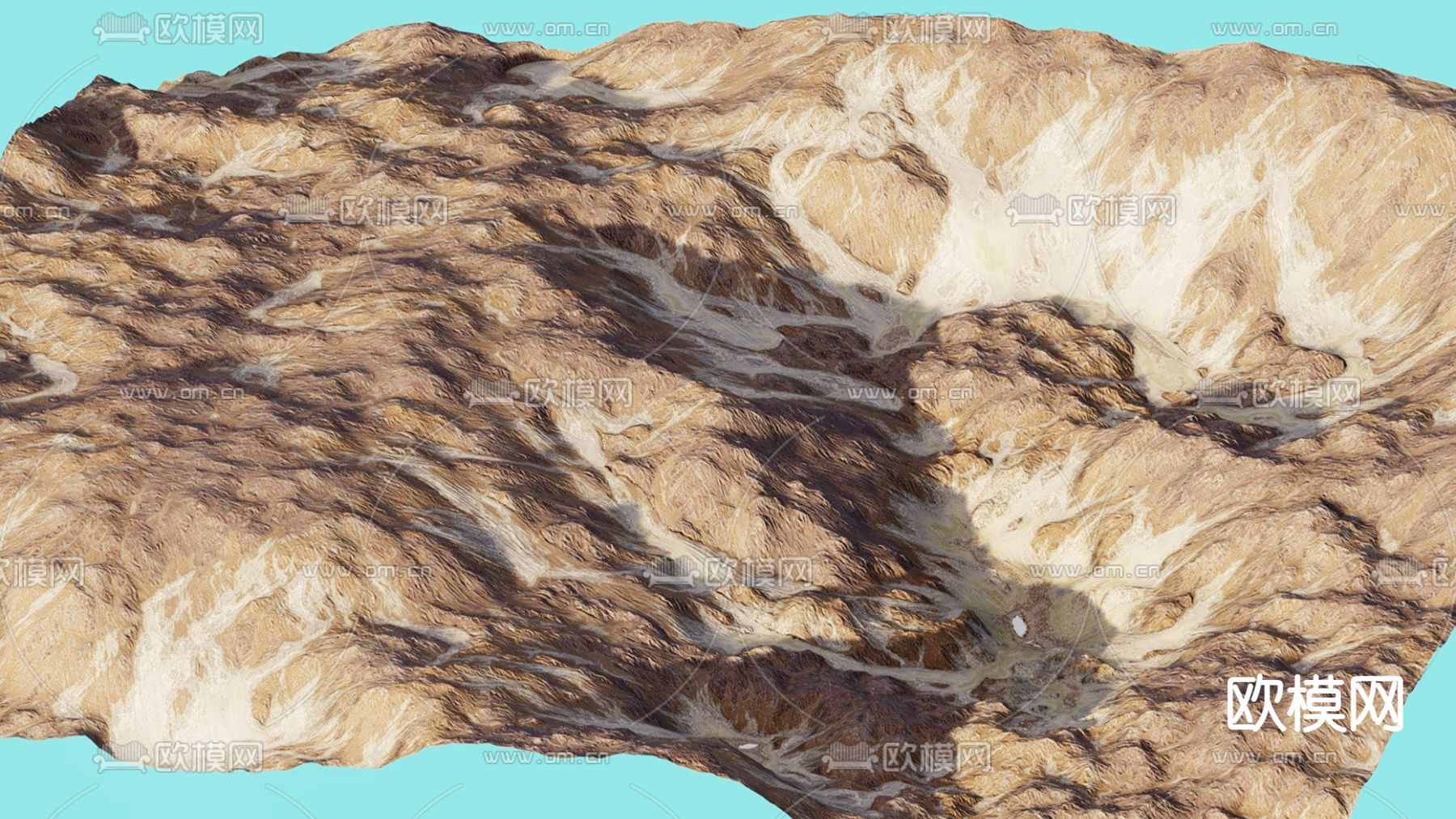 火山 山脉 山地3d模型下载（渲染图1）