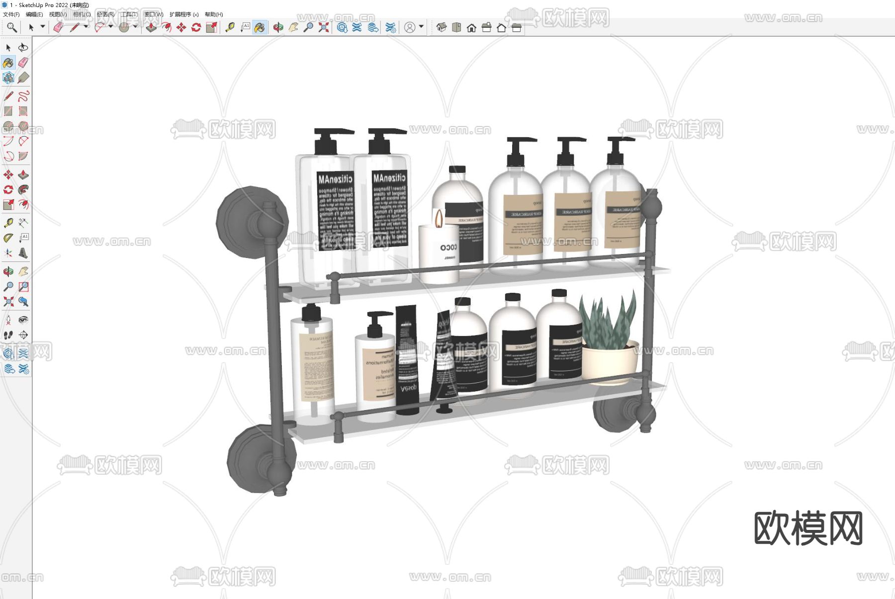 洗护用品 化妆品su模型下载（渲染图1）