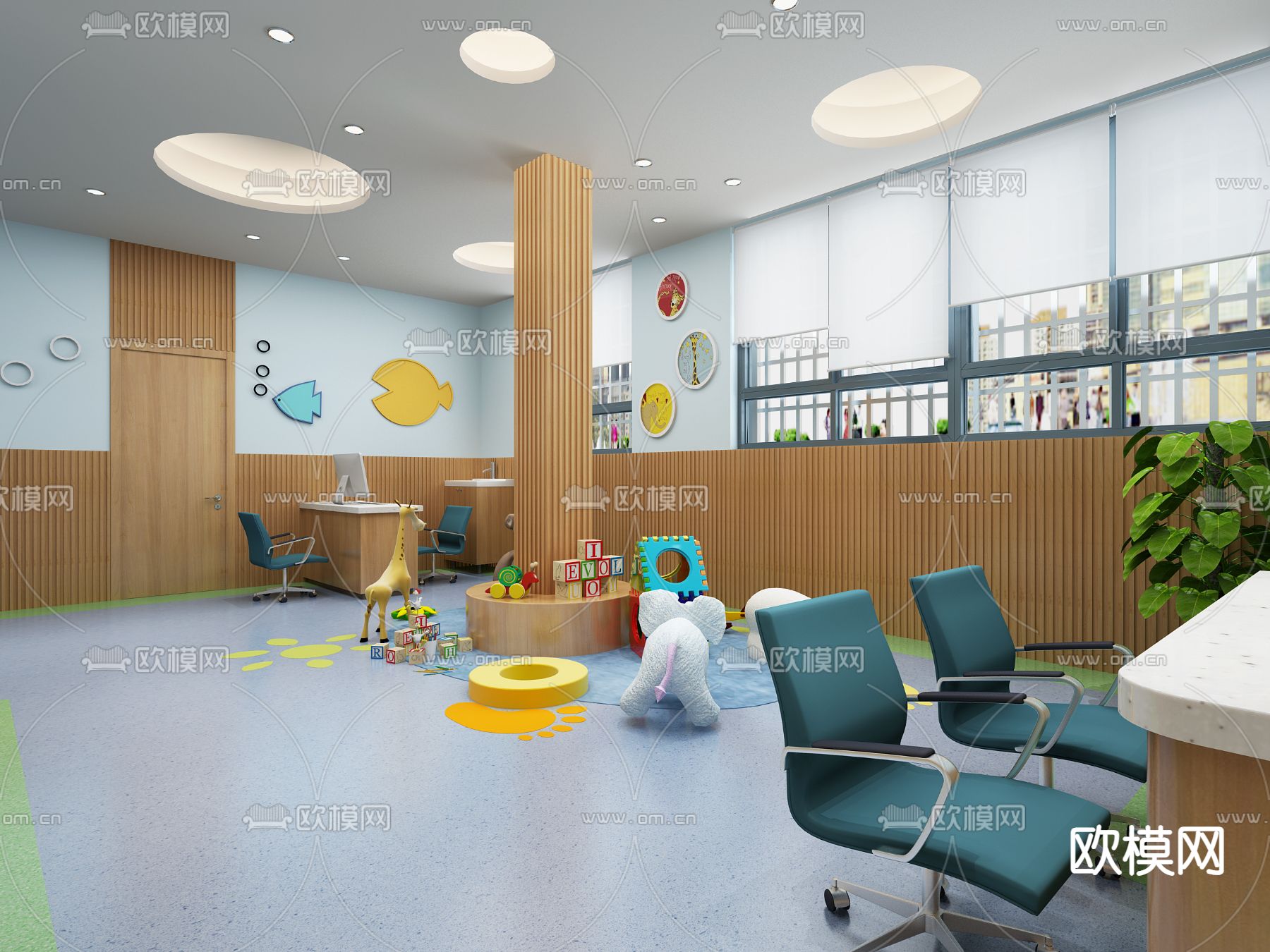 妇幼医院 卫生服务站3d模型下载（渲染图3）