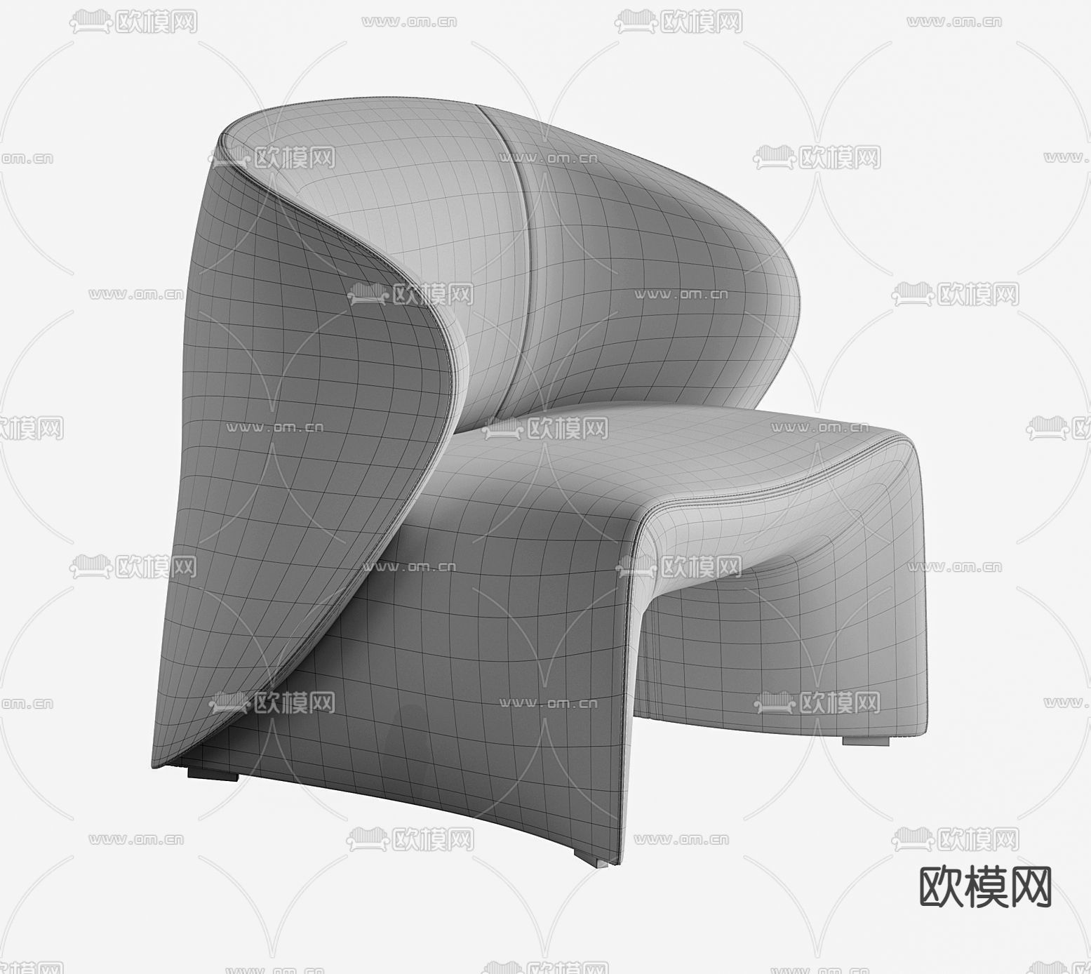 B&B Italia 椅子 休闲椅3d模型下载（渲染图2）