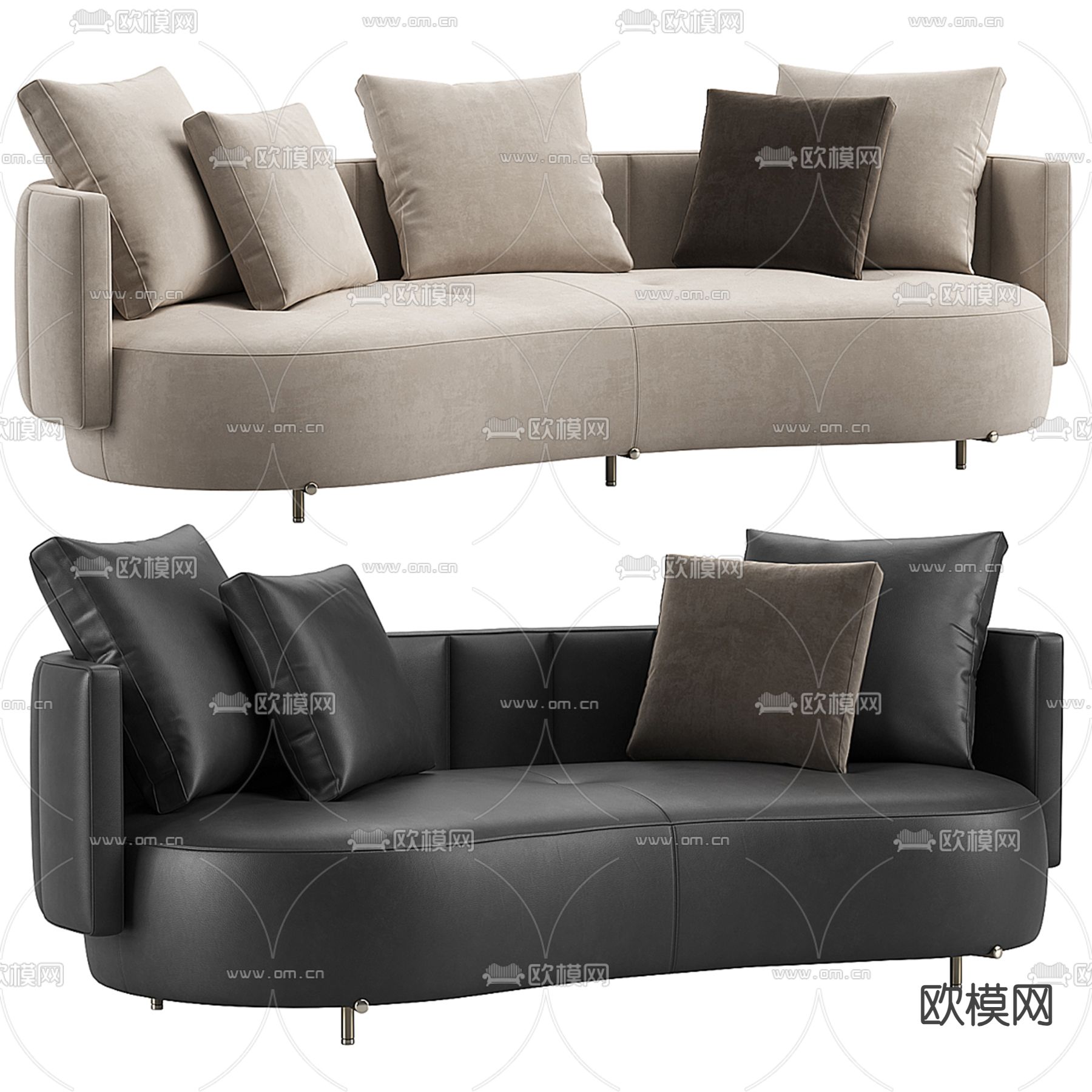 Minotti 多人沙发3d模型下载