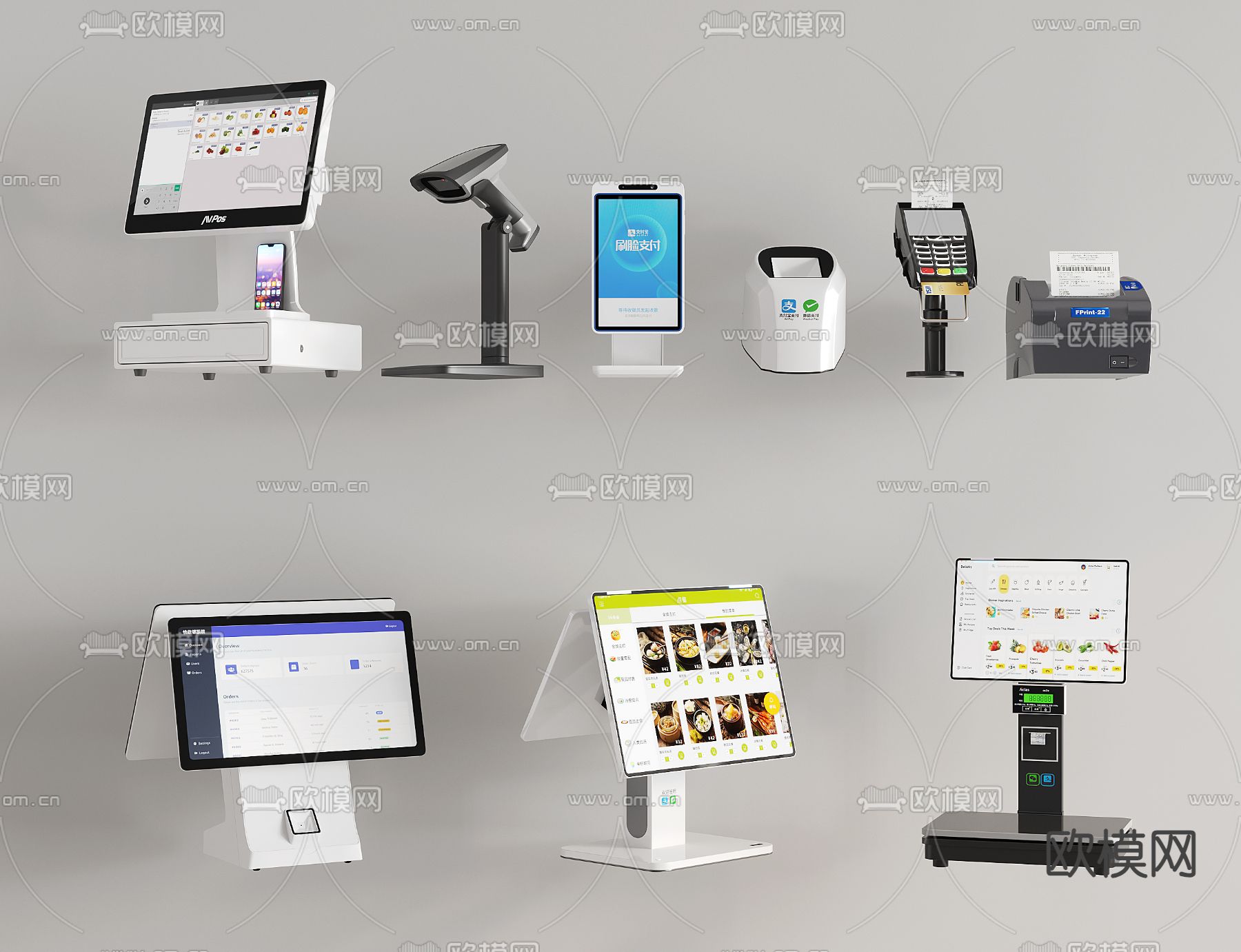 收银机 点餐机3d模型下载