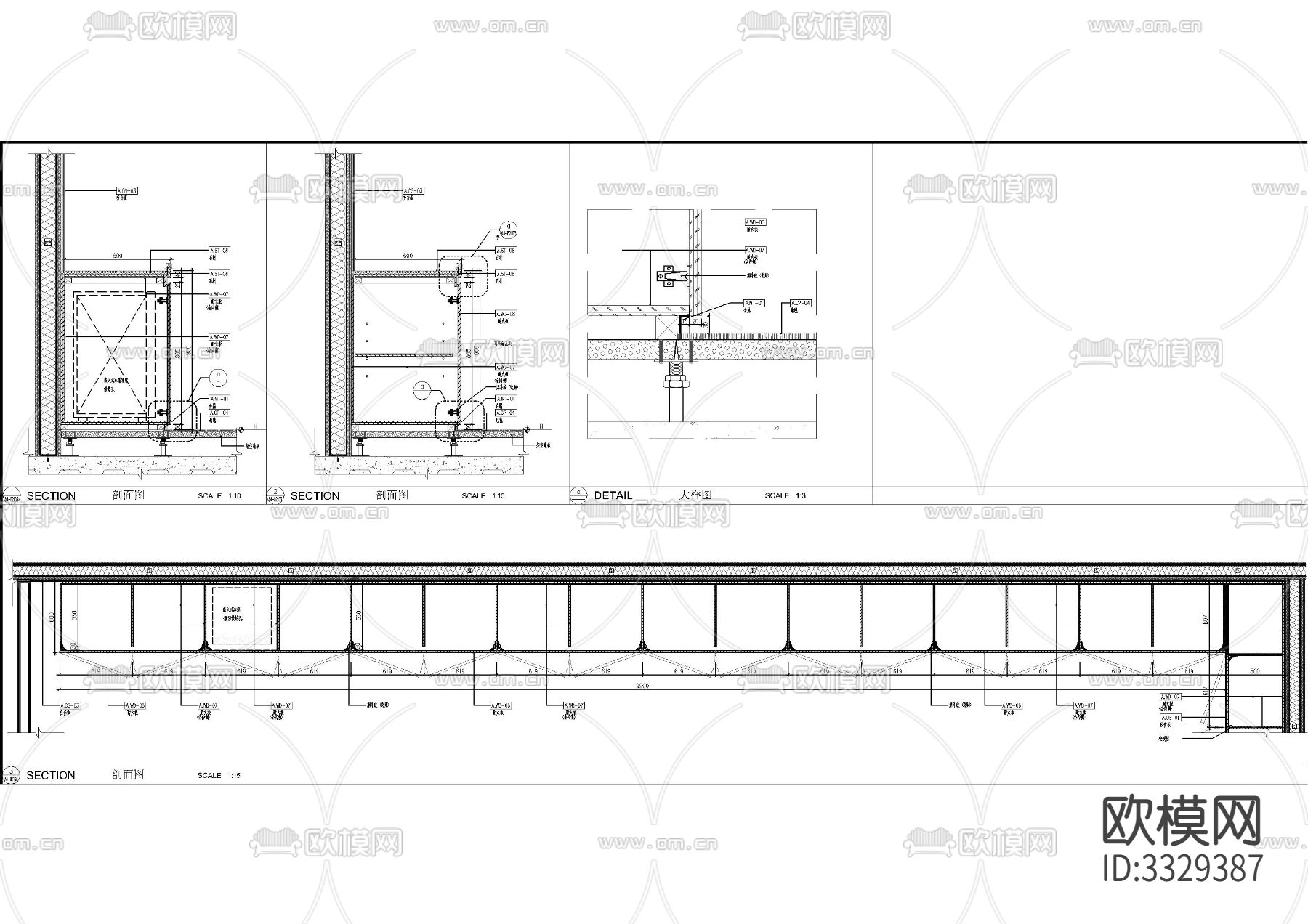后勤柜体节点大样图下载（渲染图3）