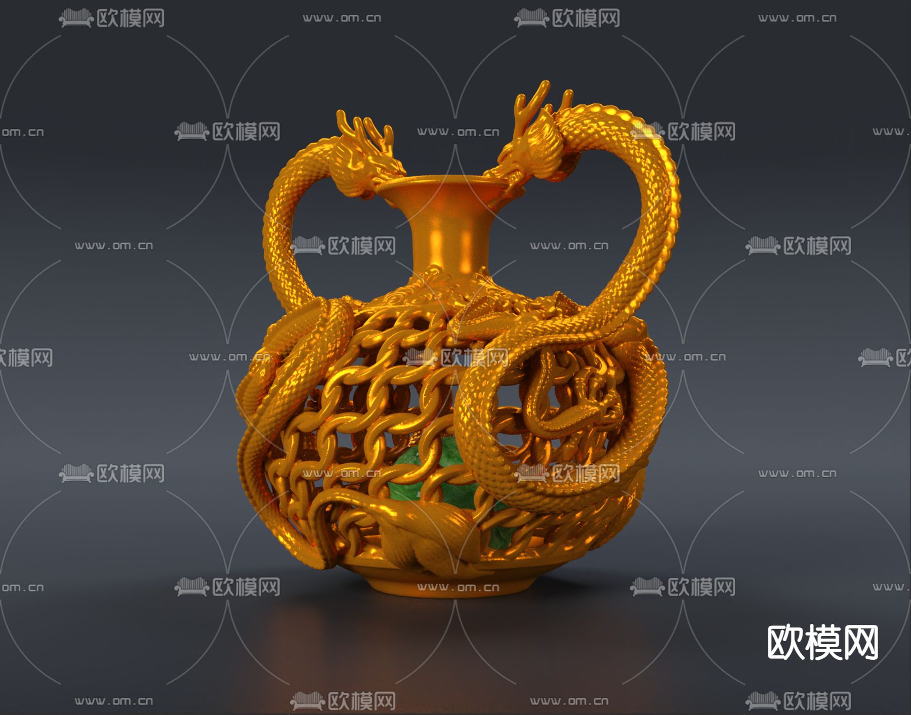 金龙雕塑 祥龙摆件3d模型下载