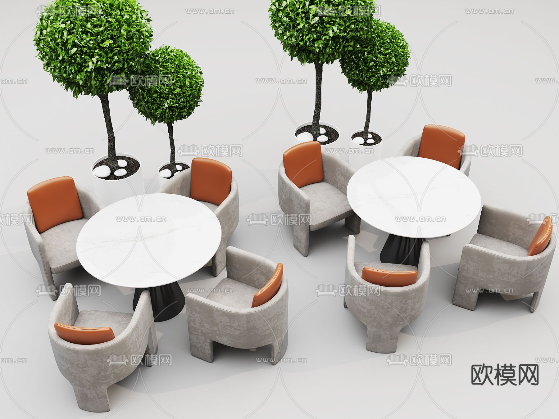 洽谈桌椅 休闲桌椅3d模型下载