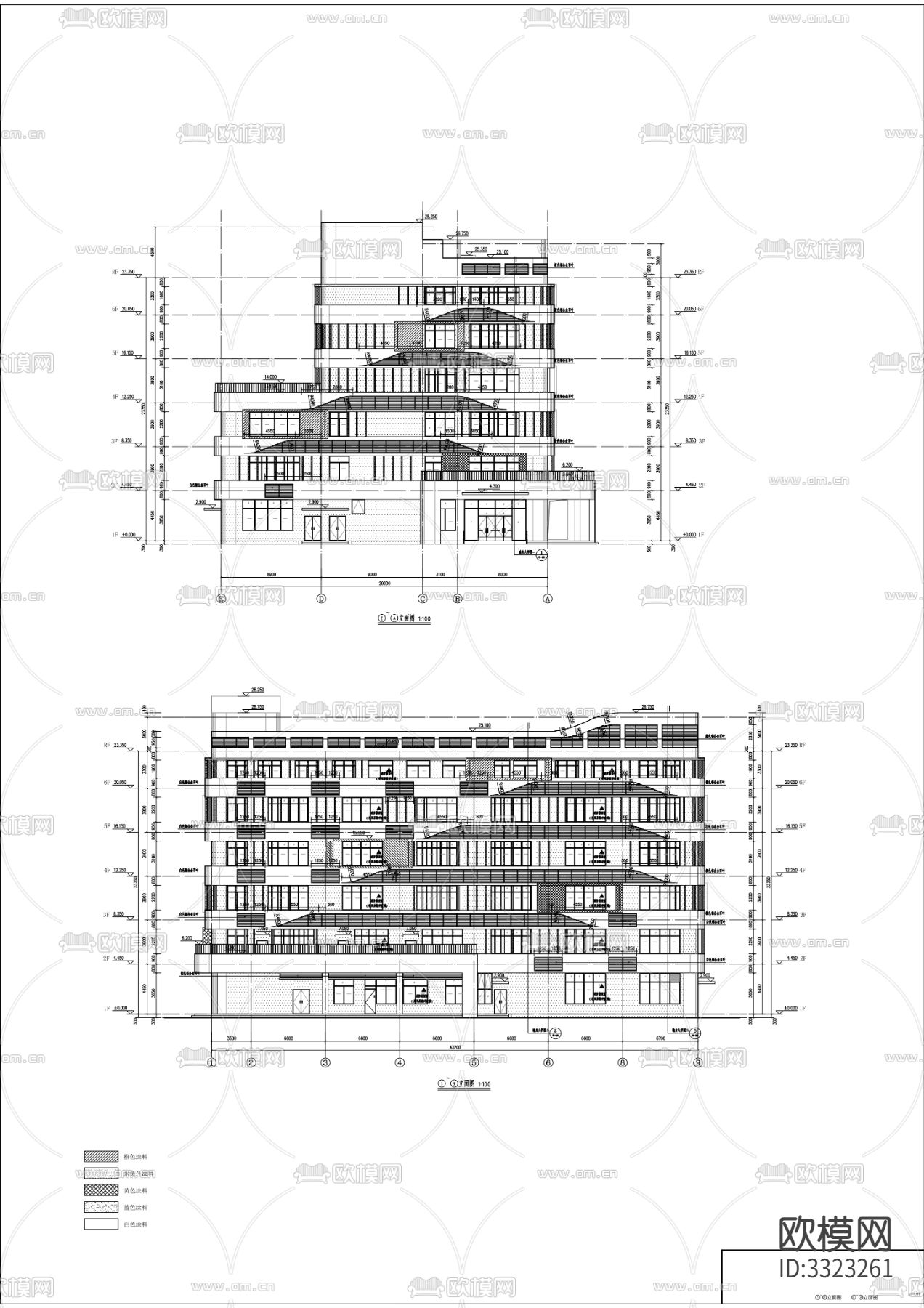智能学校新华校区建设项目建筑及装修cad施工图下载（渲染图7）