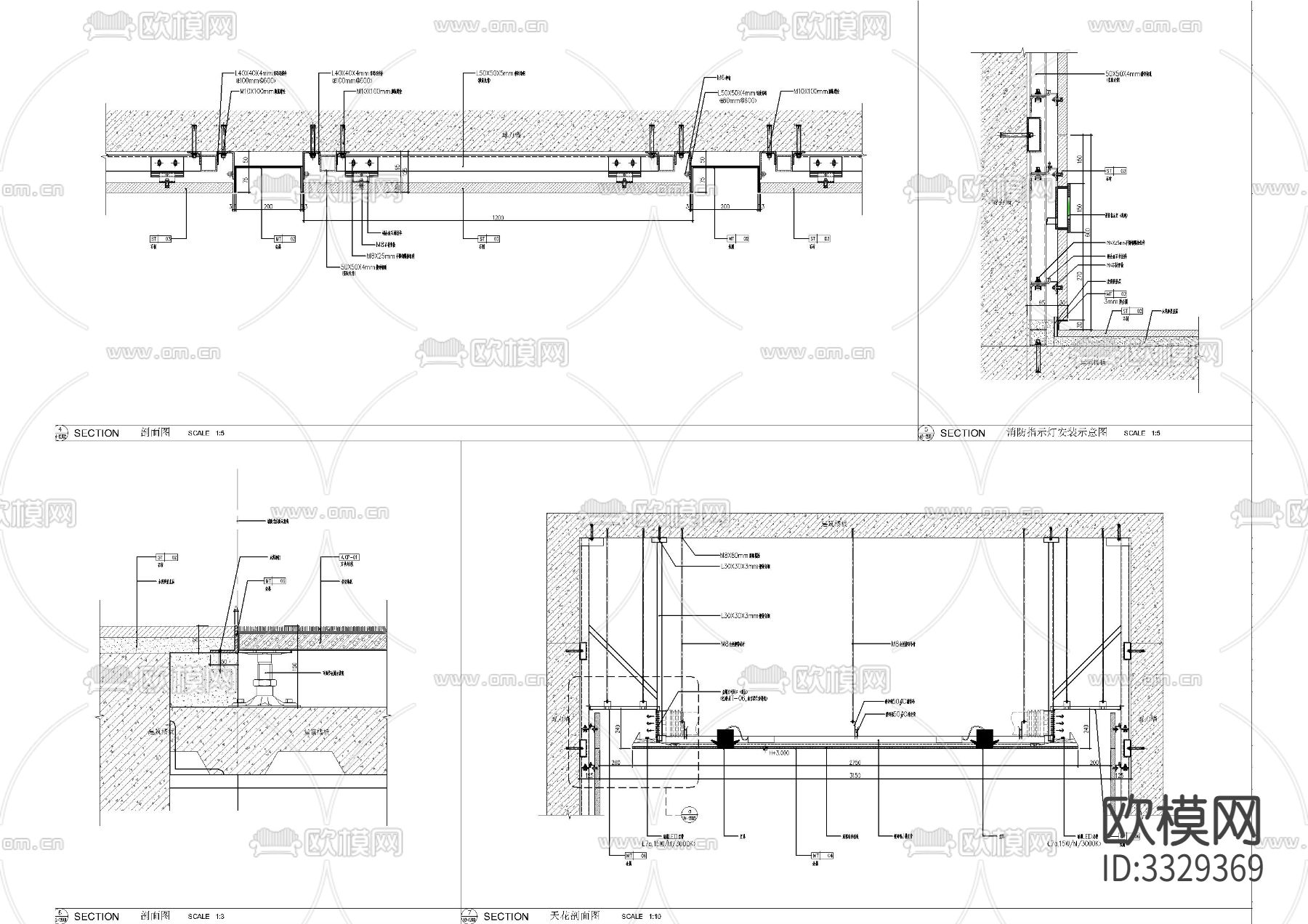 电梯厅节点大样图下载（渲染图2）