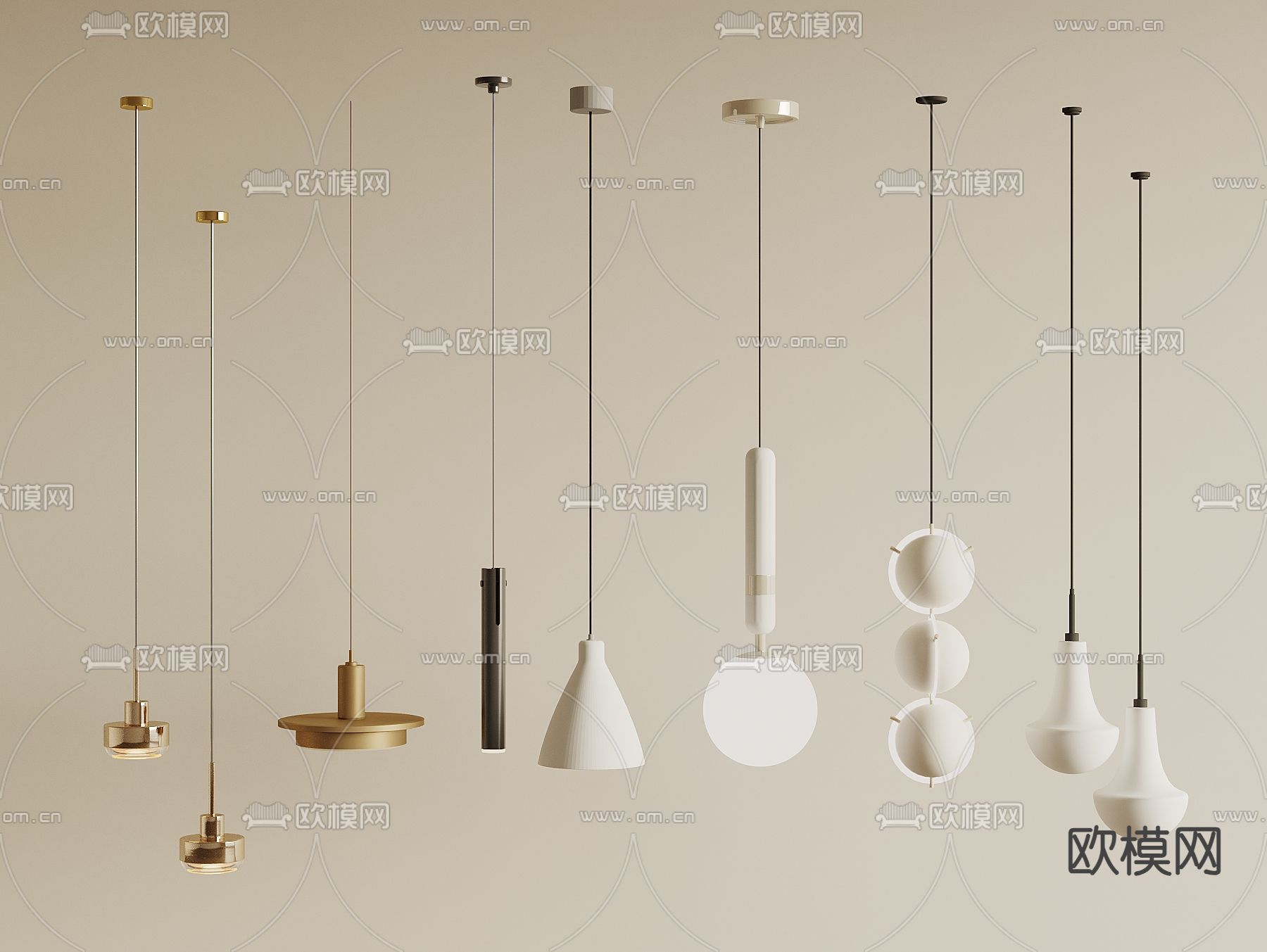 创意吊灯 床头吊灯3d模型下载