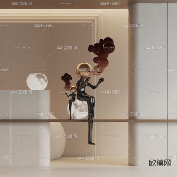 人物雕塑 人偶摆件3d模型下载