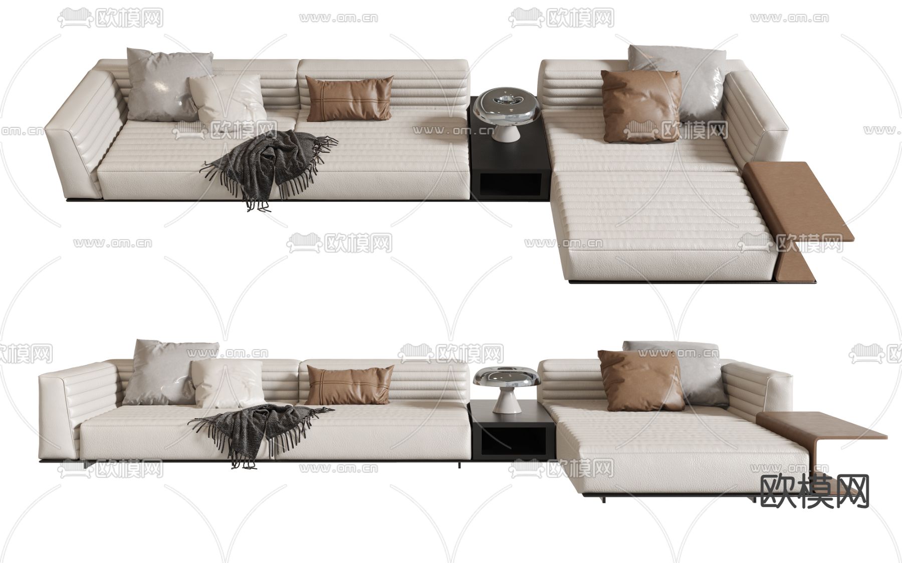 Minotti转角沙发 多人沙发3d模型下载