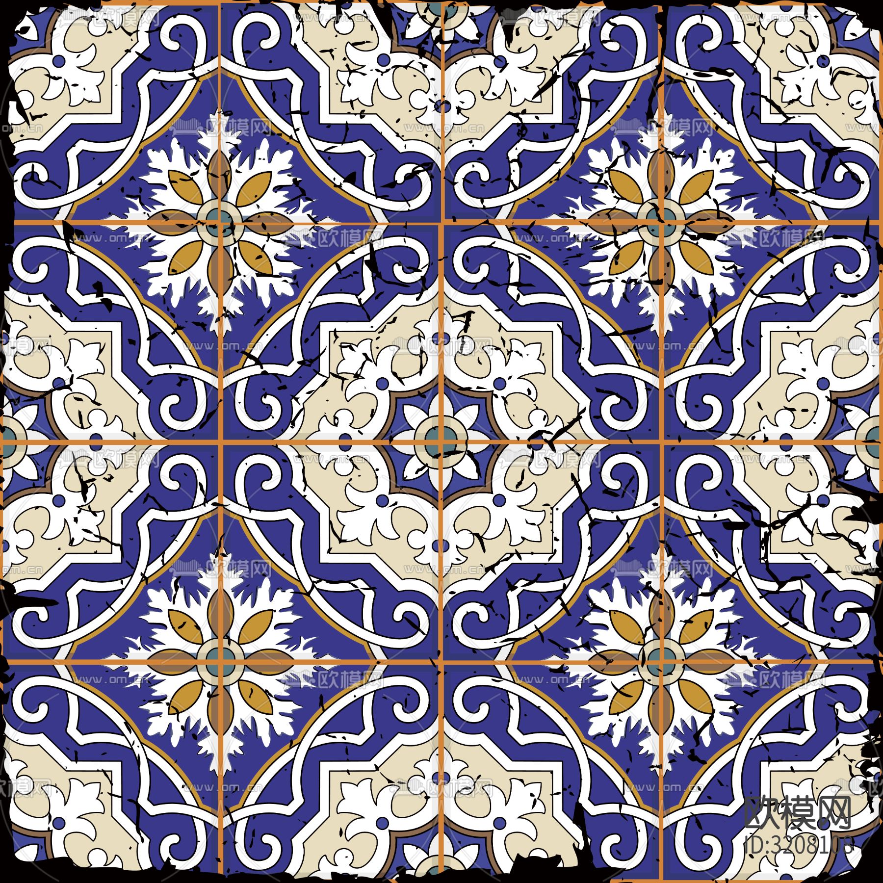 拼花瓷砖 花砖贴图下载