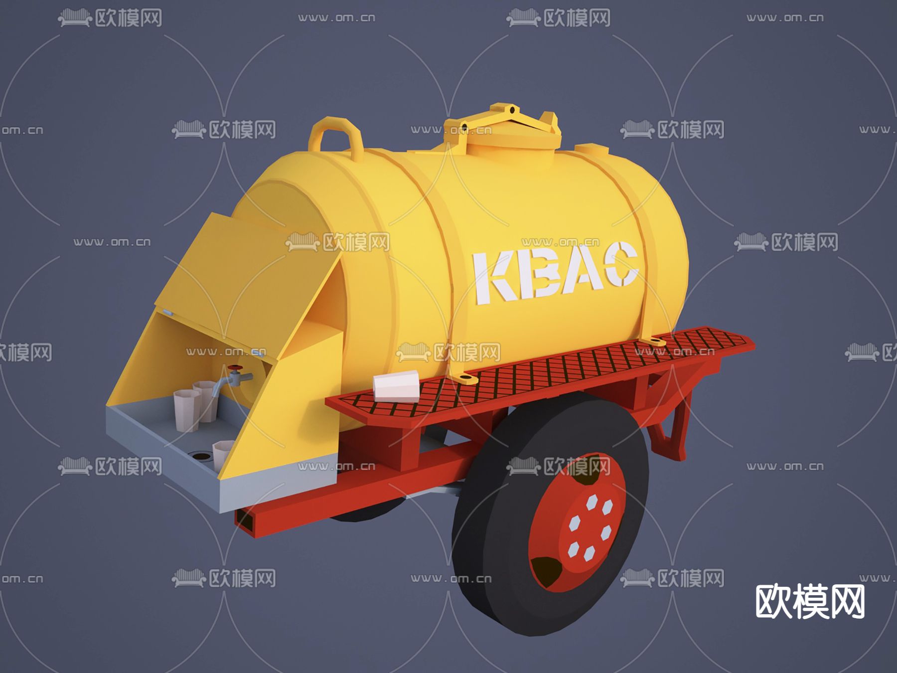 现代水车3d模型下载