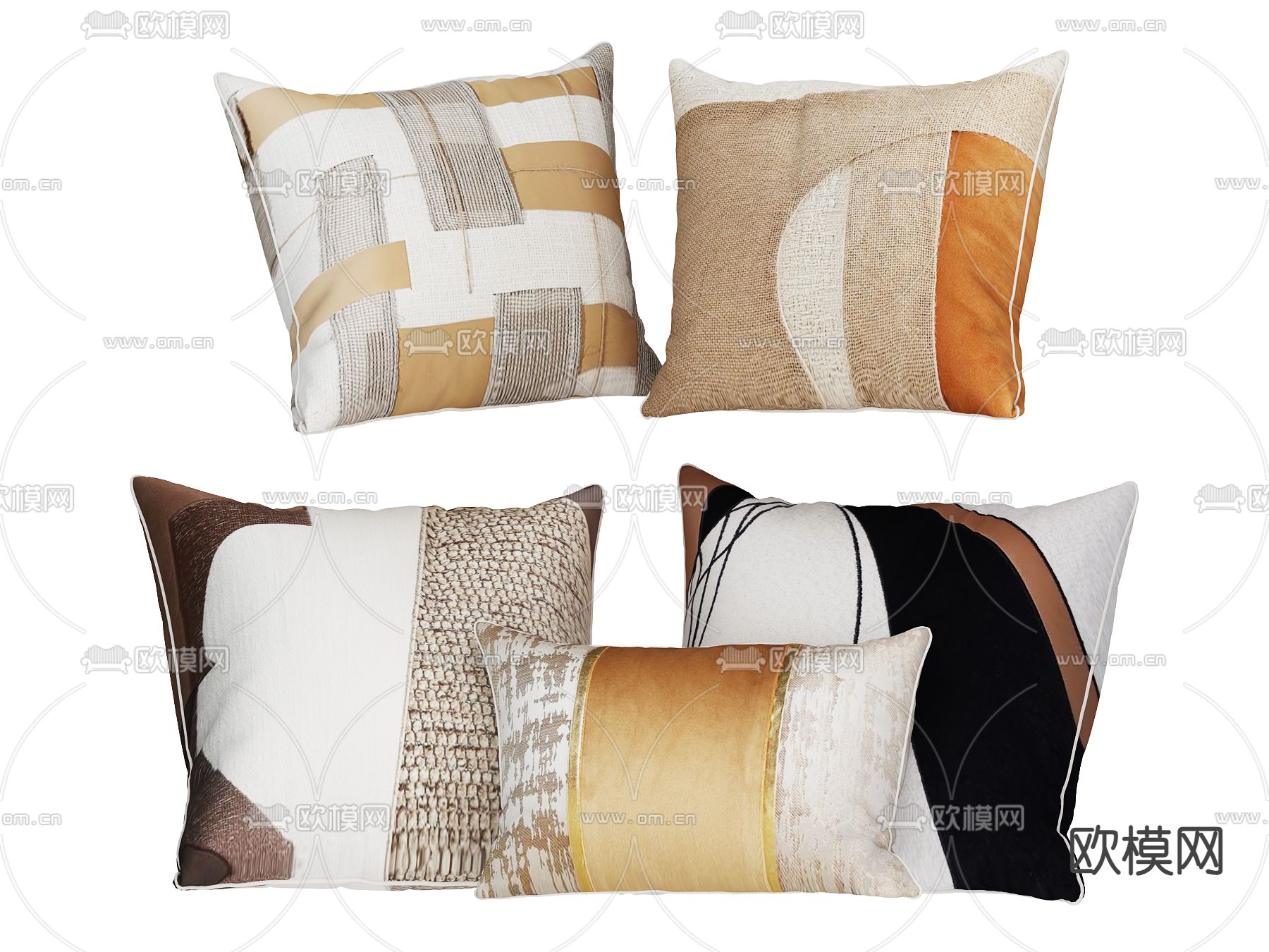 轻奢抱枕 靠枕 枕头3d模型下载