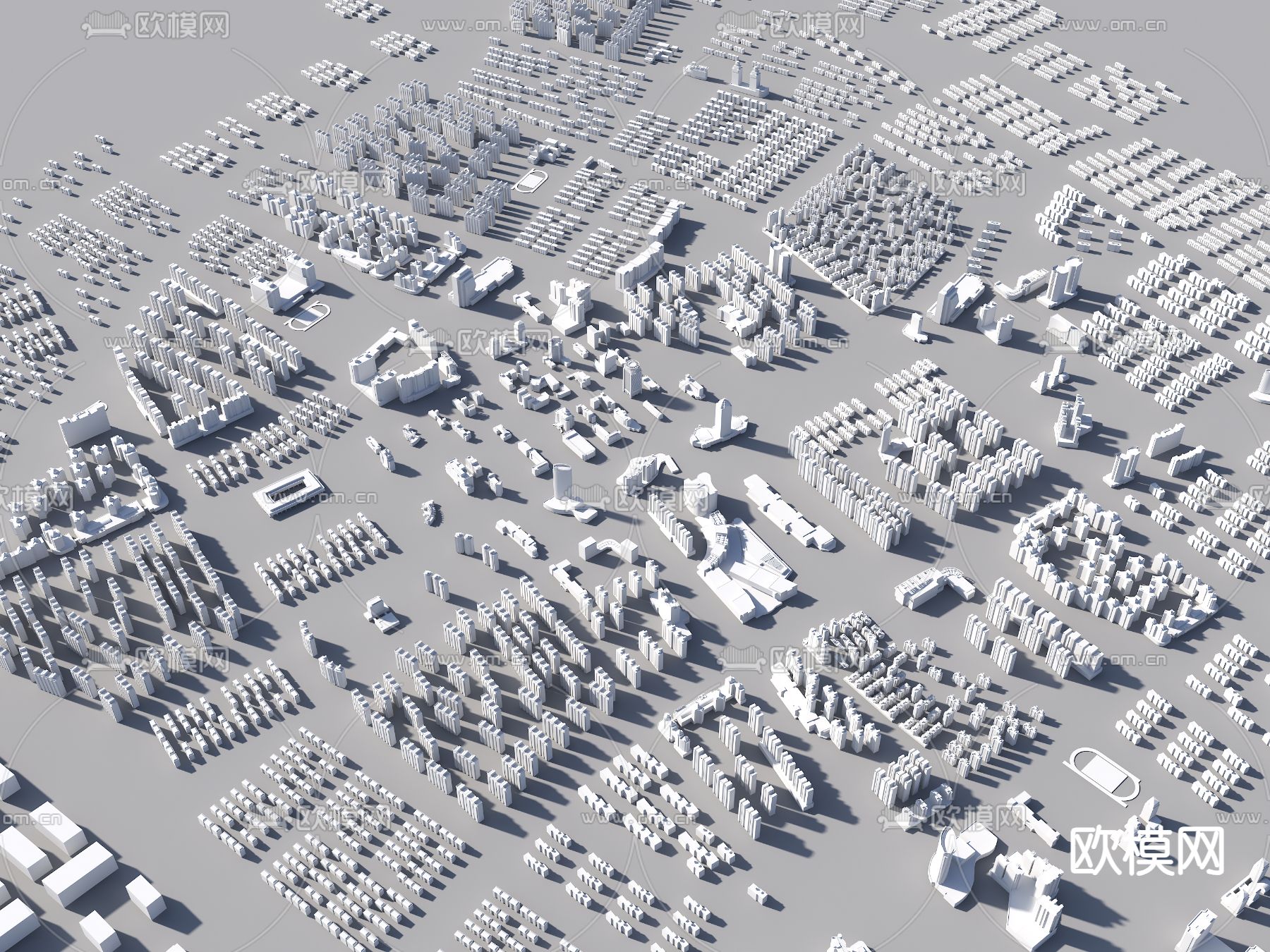 配楼 规划配楼 体块建筑3d模型下载