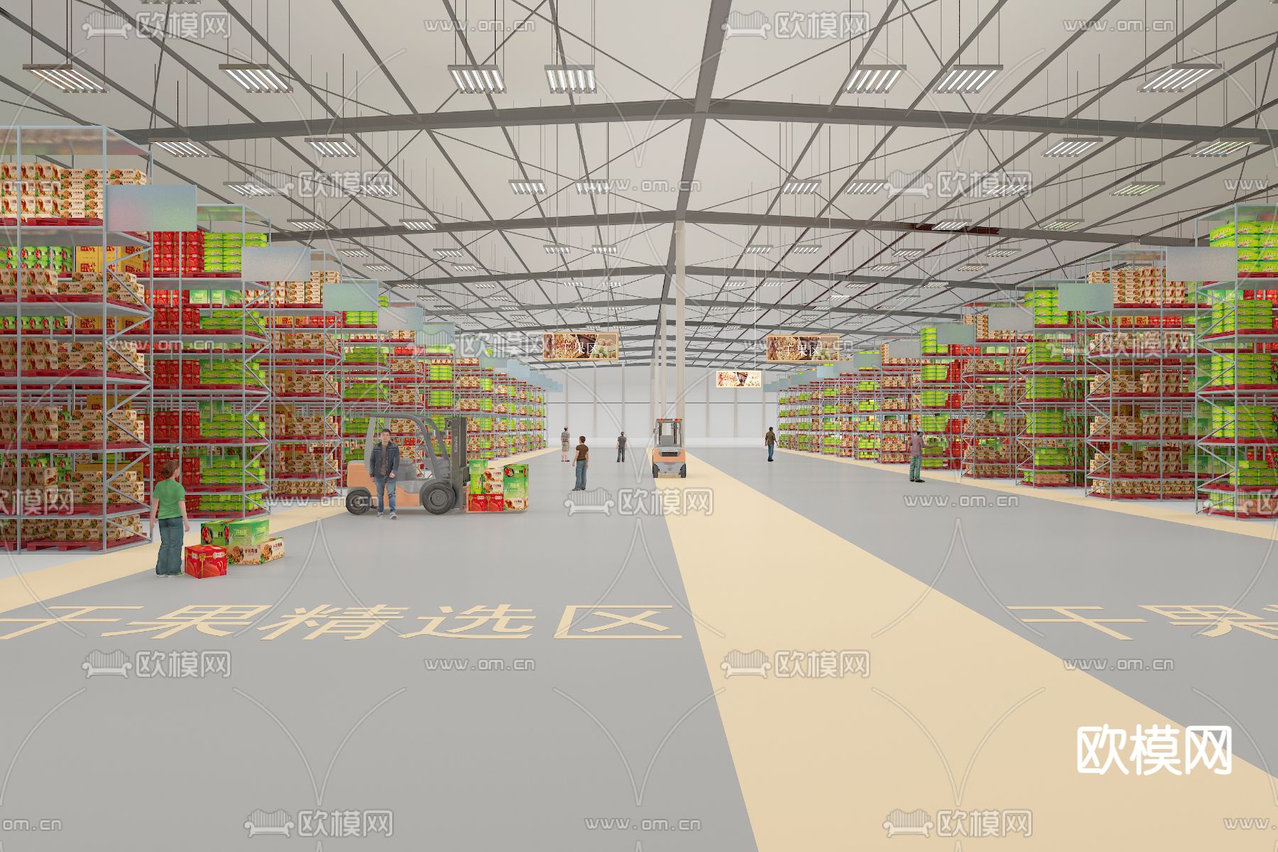 精品干果仓库 干果店 仓库3d模型下载