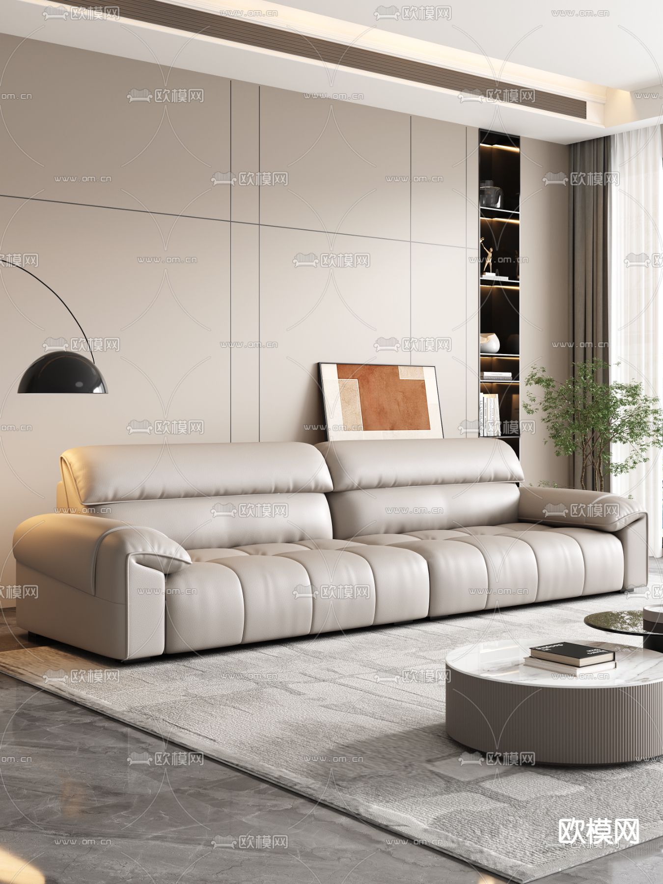 双人沙发 皮革沙发3d模型下载