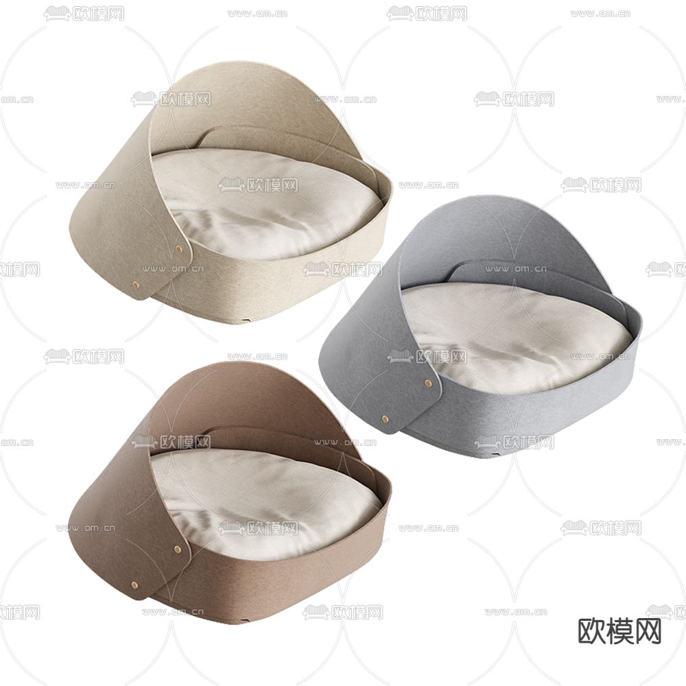 猫窝 狗窝 宠物用品3d模型下载（渲染图2）