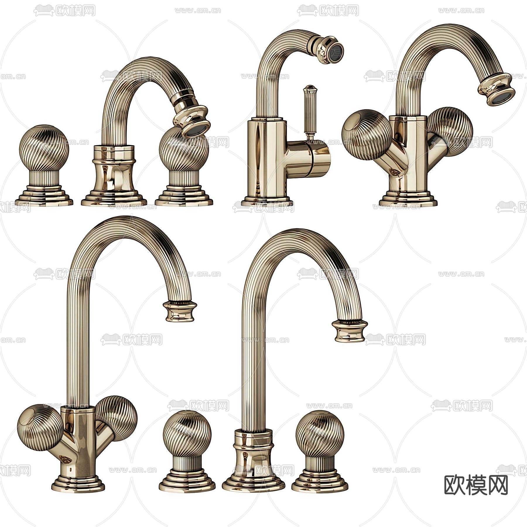 欧式水龙头3d模型下载