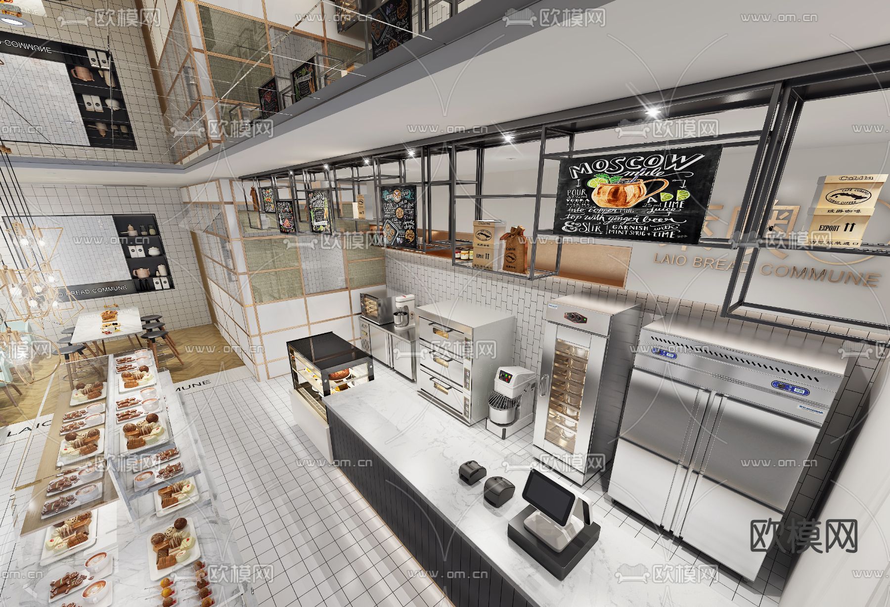 面包店 甜点店3d模型下载