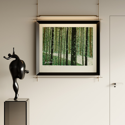  中古风装饰画su模型 