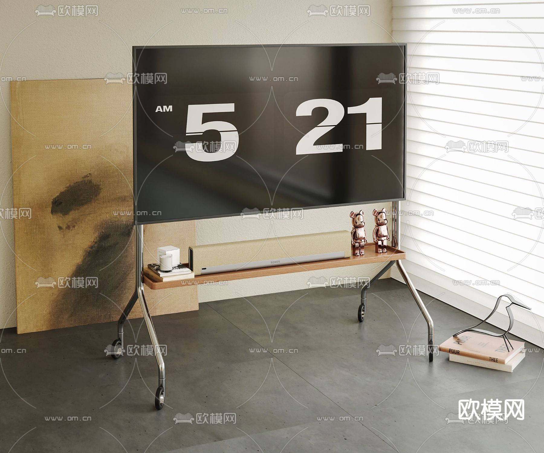 Poliform 可移动电视 支架电视3d模型下载