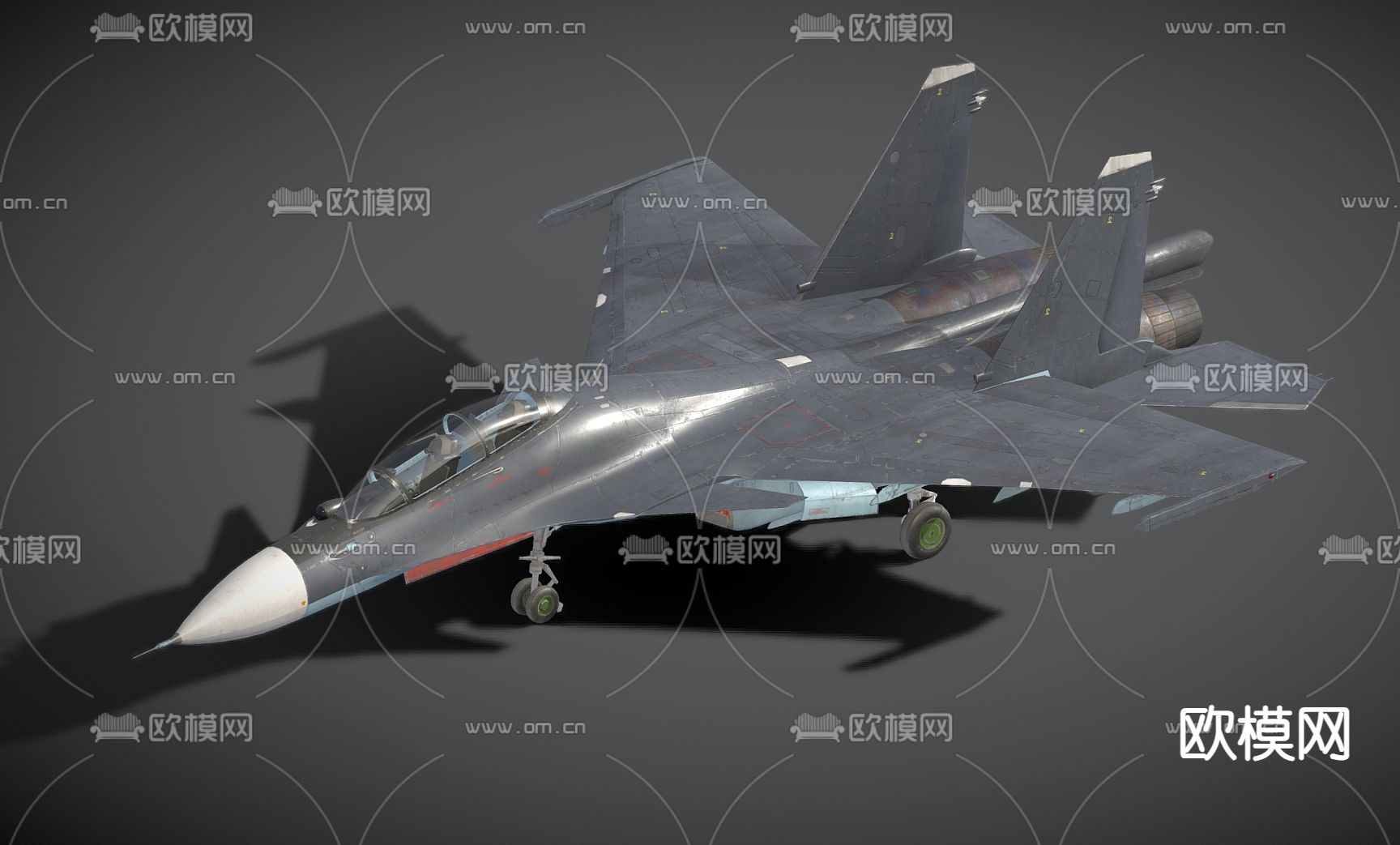 航空飞机 战斗机su模型下载（渲染图2）