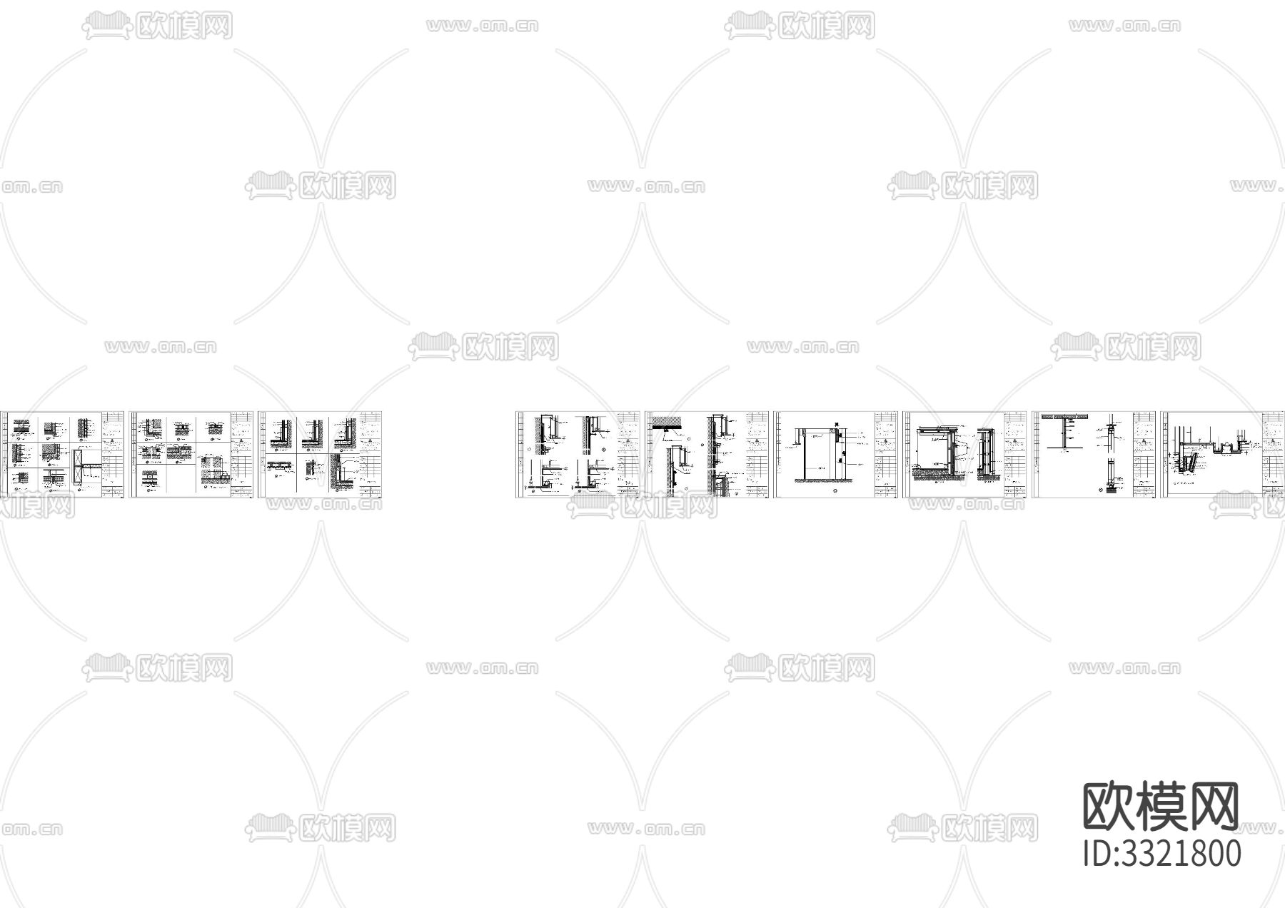 快餐厅墙身节点大样图下载（渲染图5）