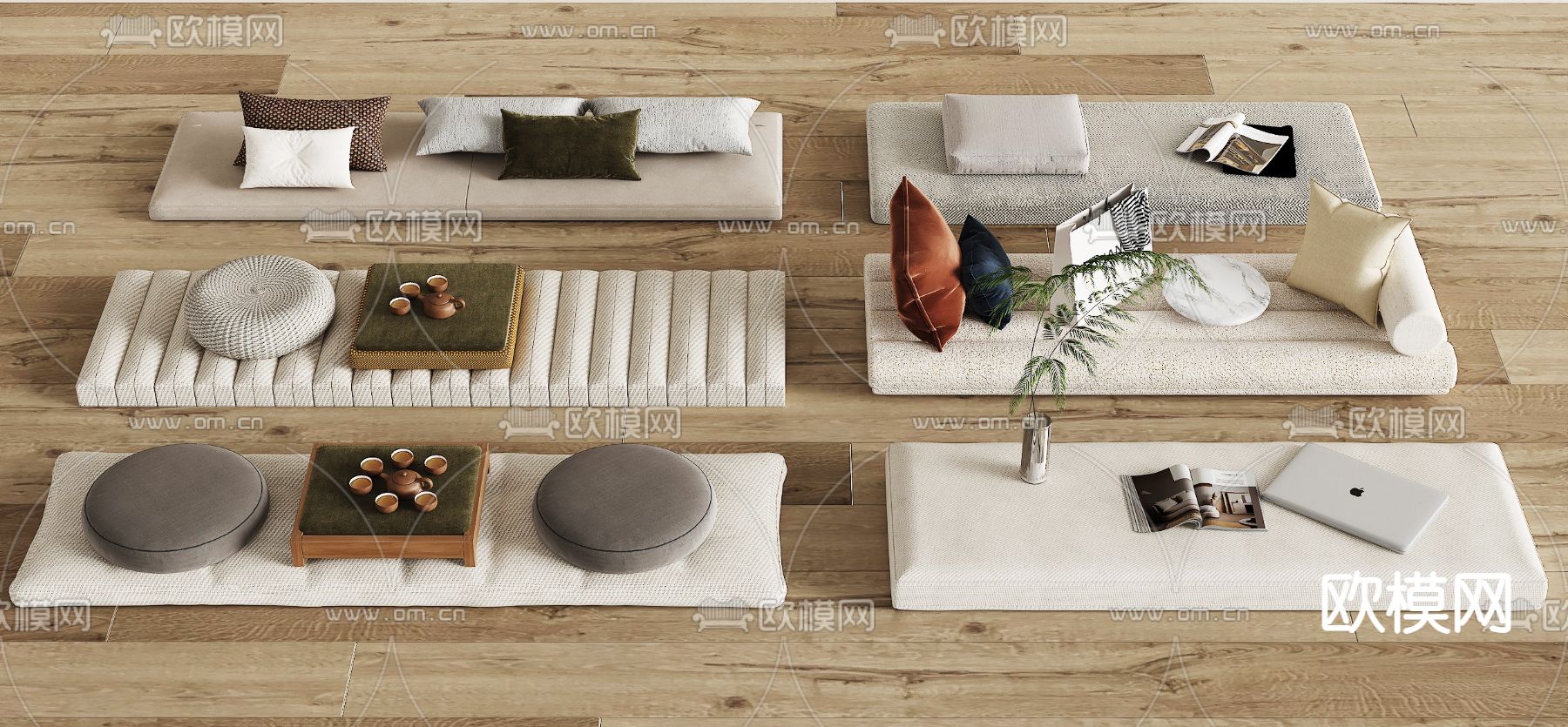 垫子 坐垫 飘窗垫 蒲团3d模型下载